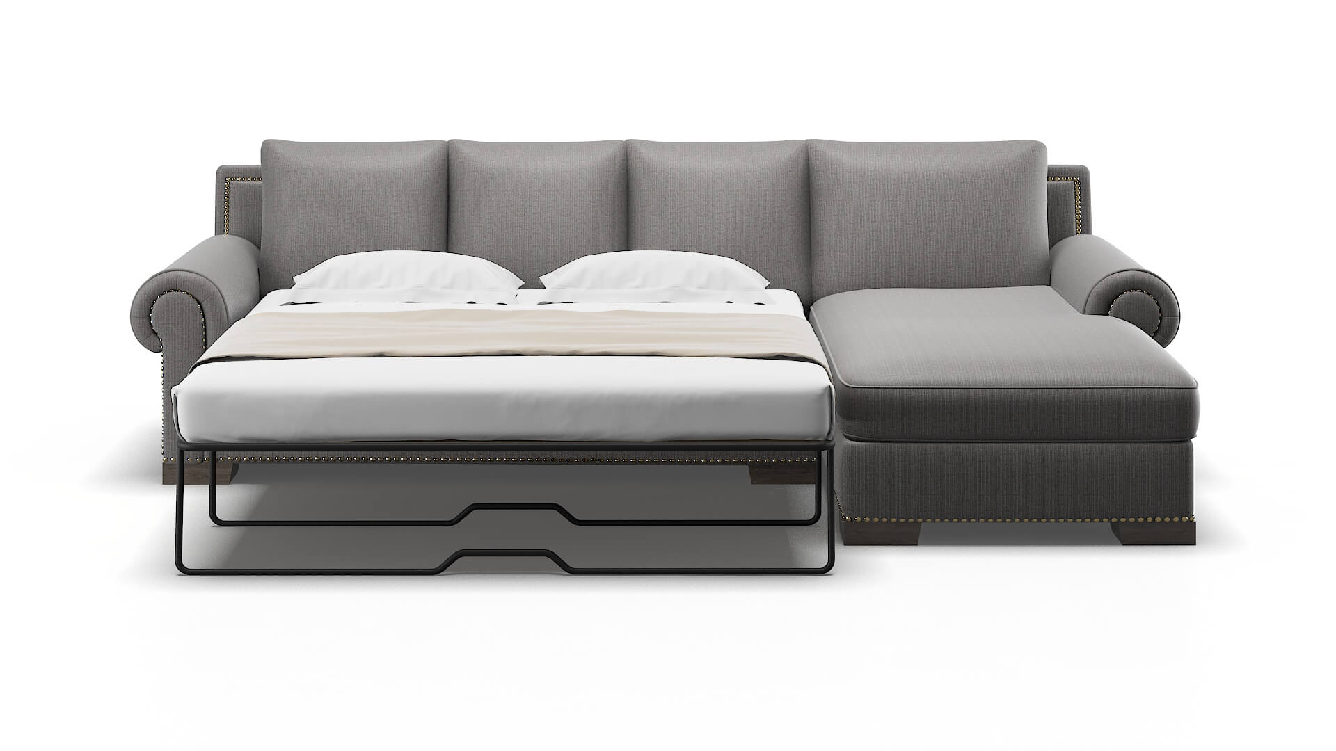 James Parker Graphite Panel Sleeper Espresso legs 1