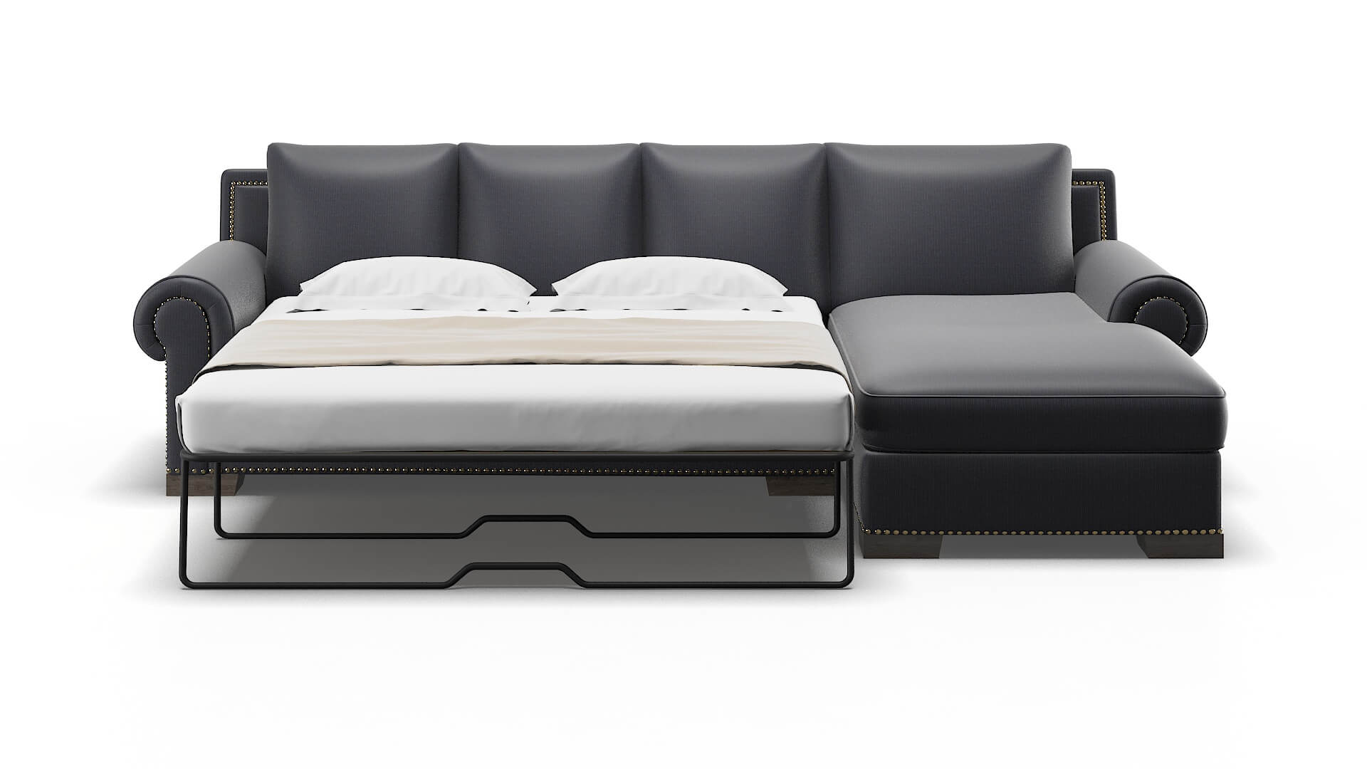 James Parker Midnight Panel Sleeper Espresso legs 1