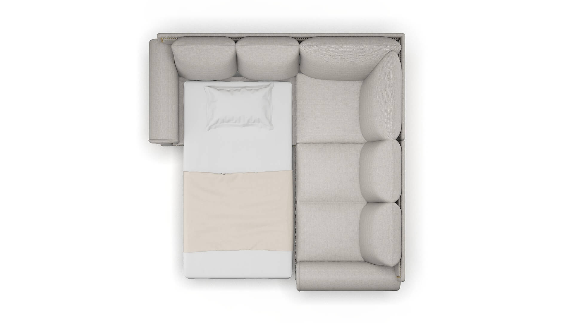 James Phoenix Sterling Sectional Sleeper Espresso legs 3