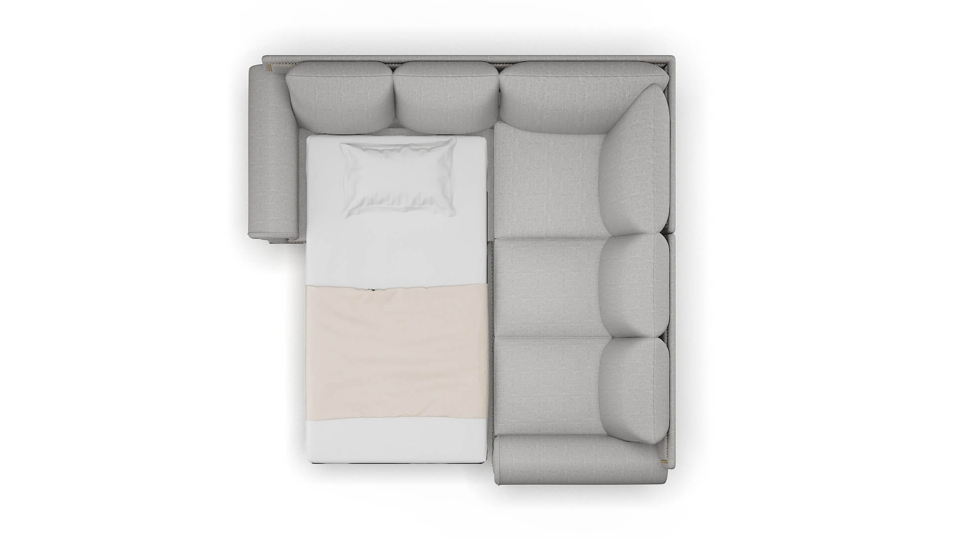 James Prime Ash Sectional Sleeper Espresso legs 3