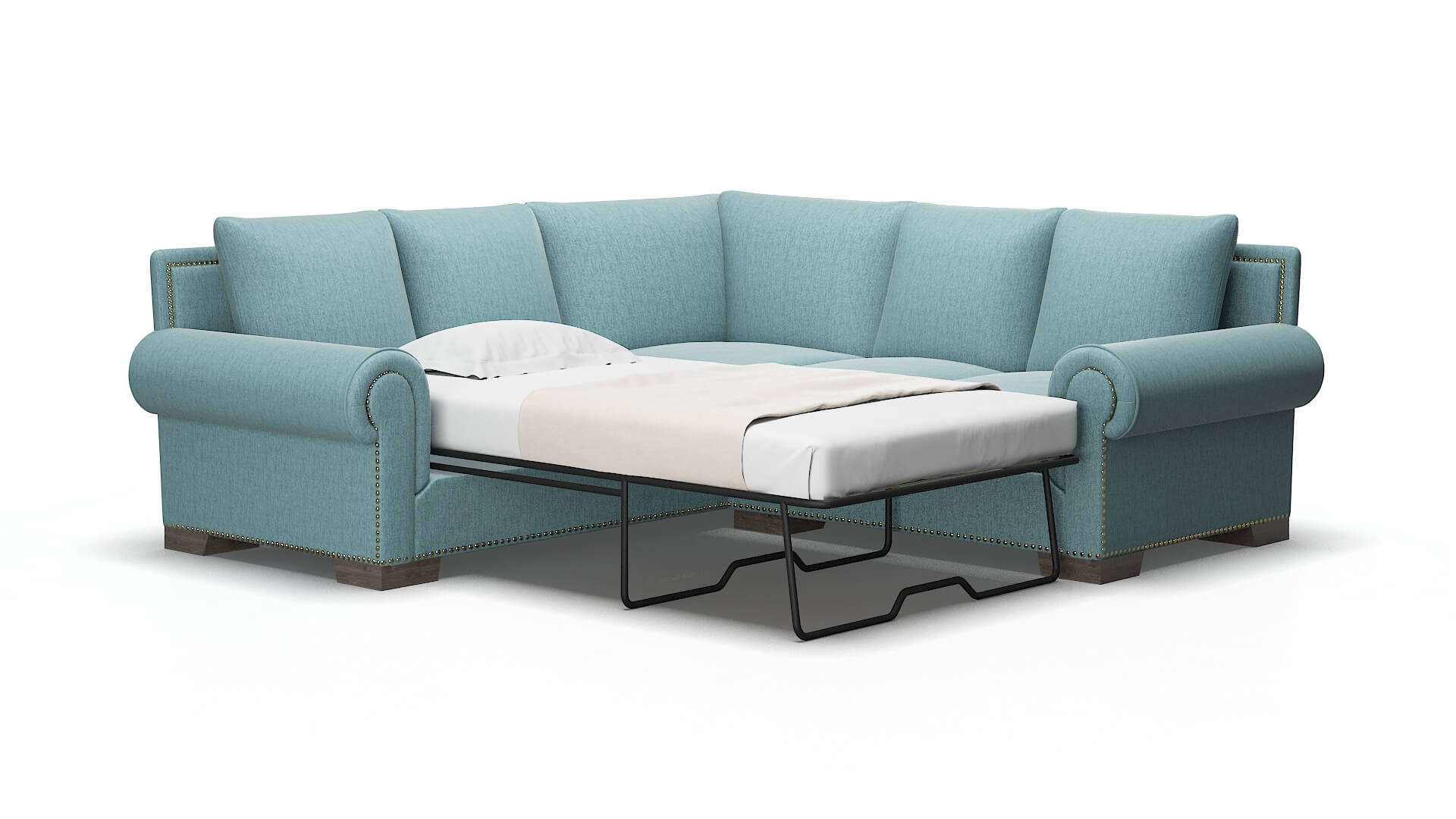 James Prisma rainfall Sectional sleeper Espresso Legs  2