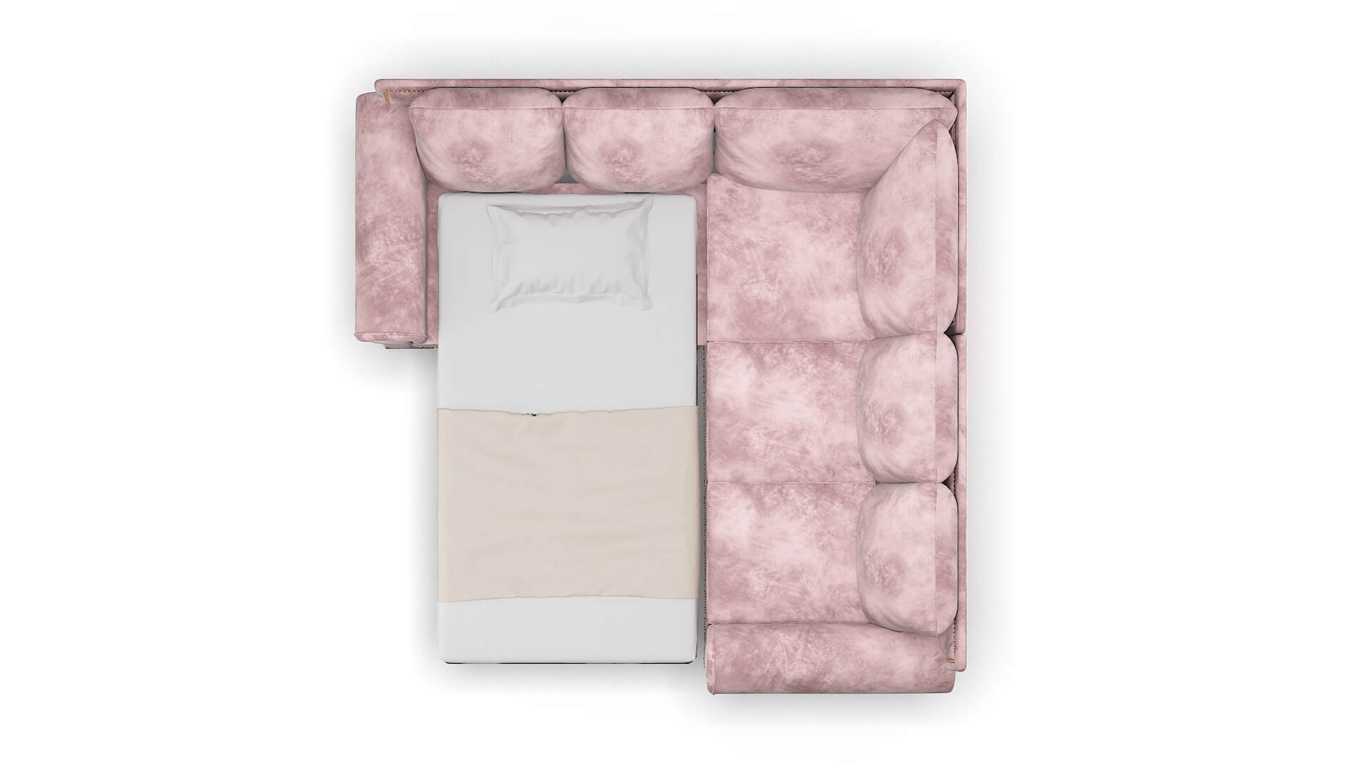 James Quartz 705 Sectional Sleeper Espresso legs 3