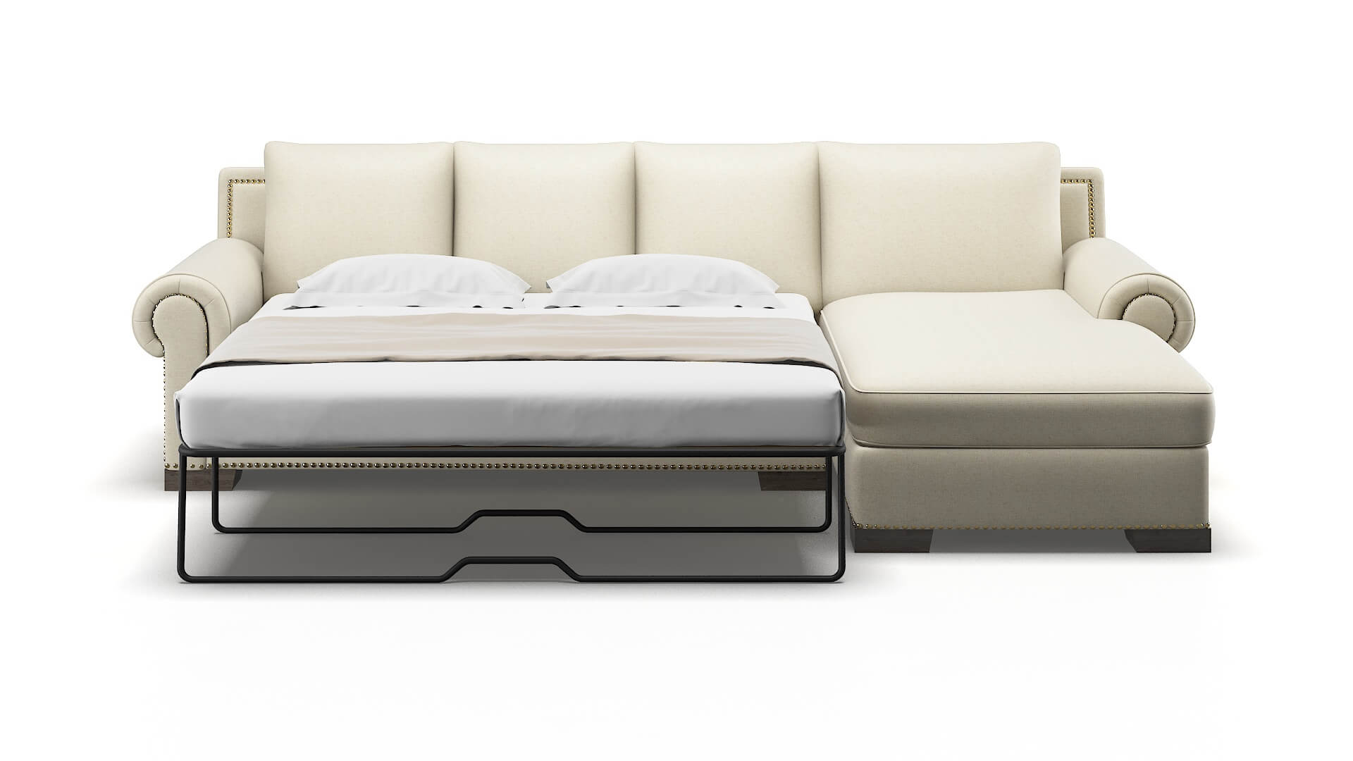 James Redondo Oyster Panel Sleeper Espresso legs 1