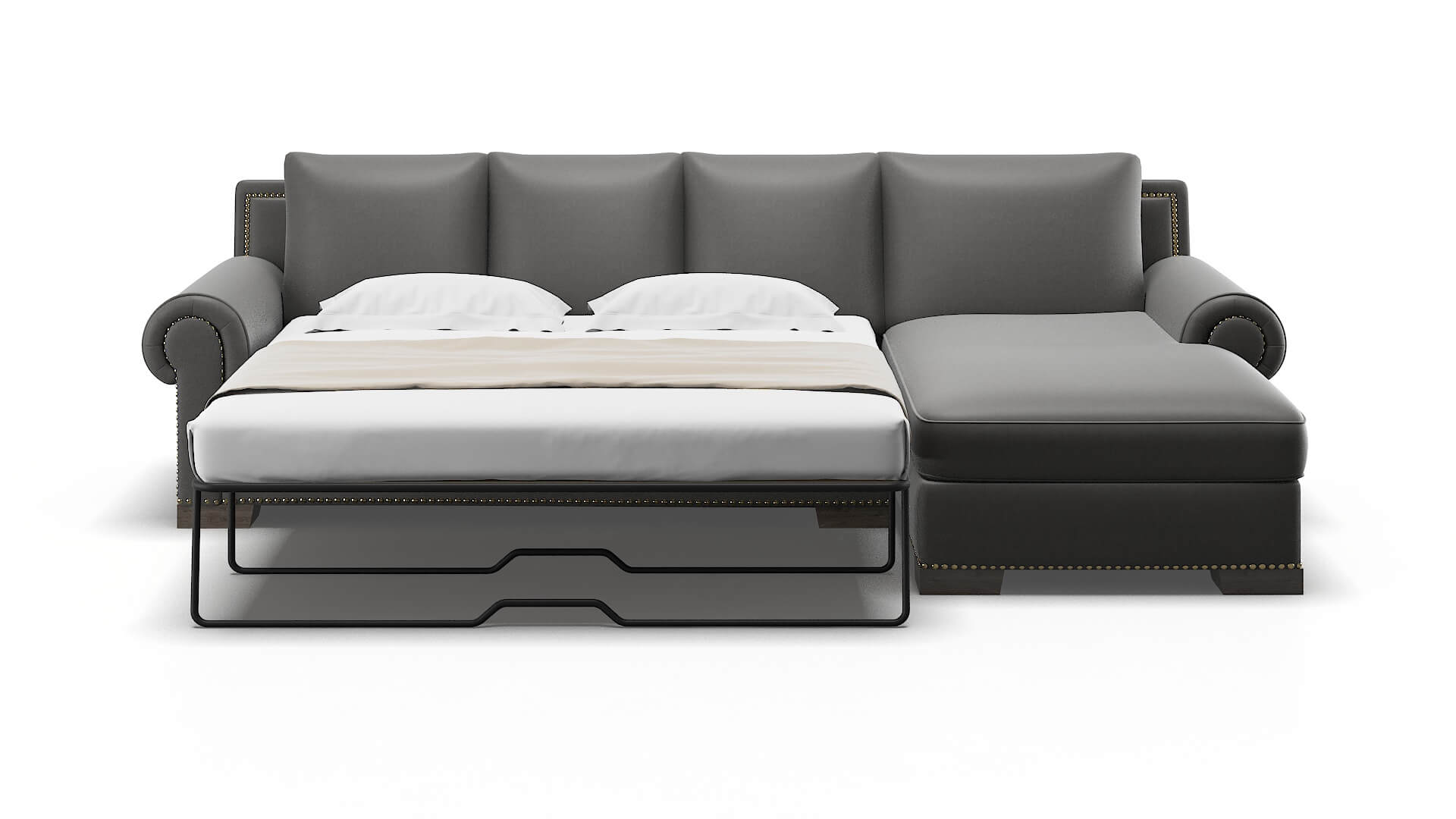 James Rocket Charcoal Panel Sleeper Espresso legs 1