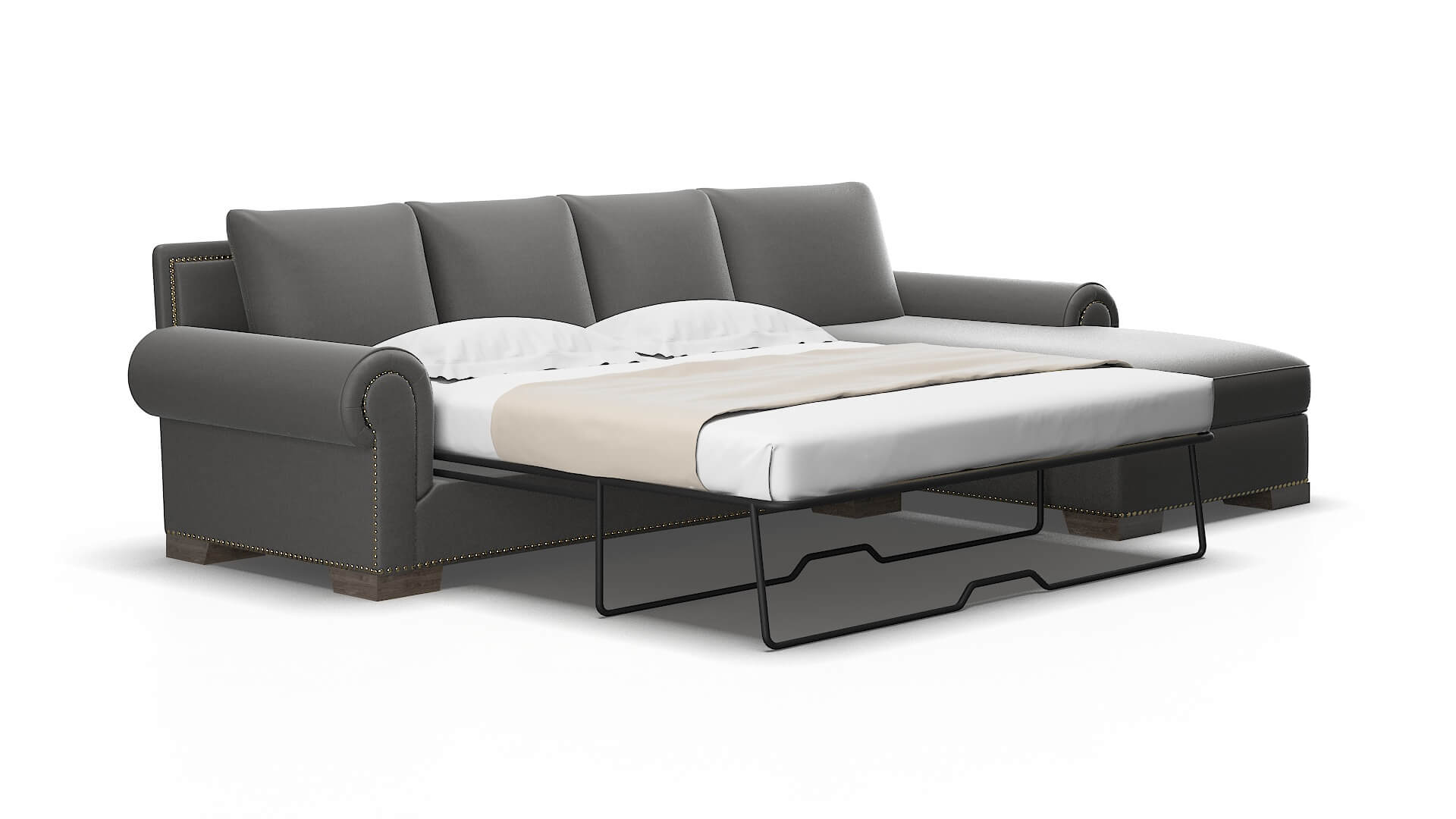 James Rocket charcoal Panel sleeper Espresso Legs  2