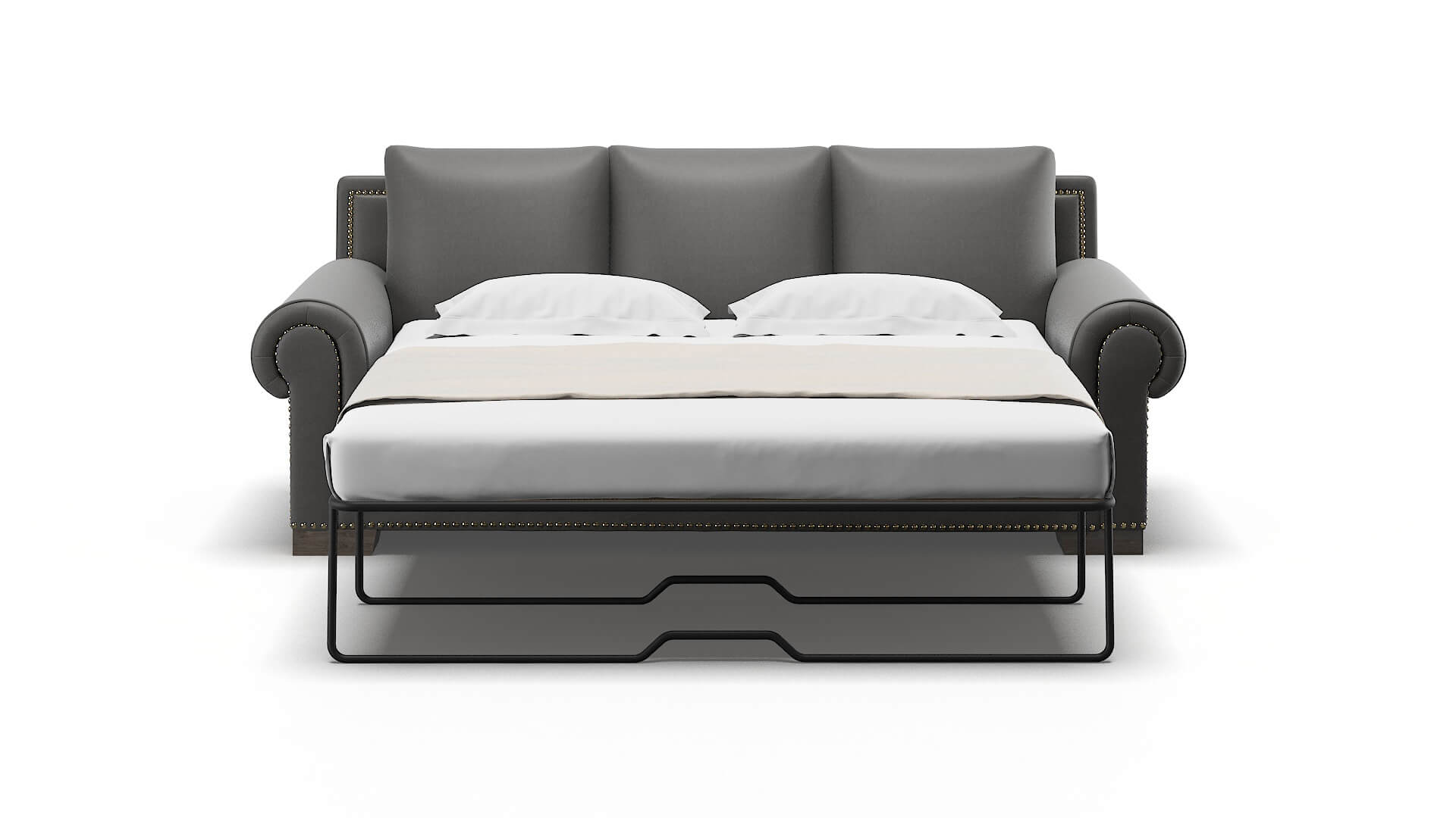 James Rocket Charcoal Sofa Sleeper Espresso legs 1