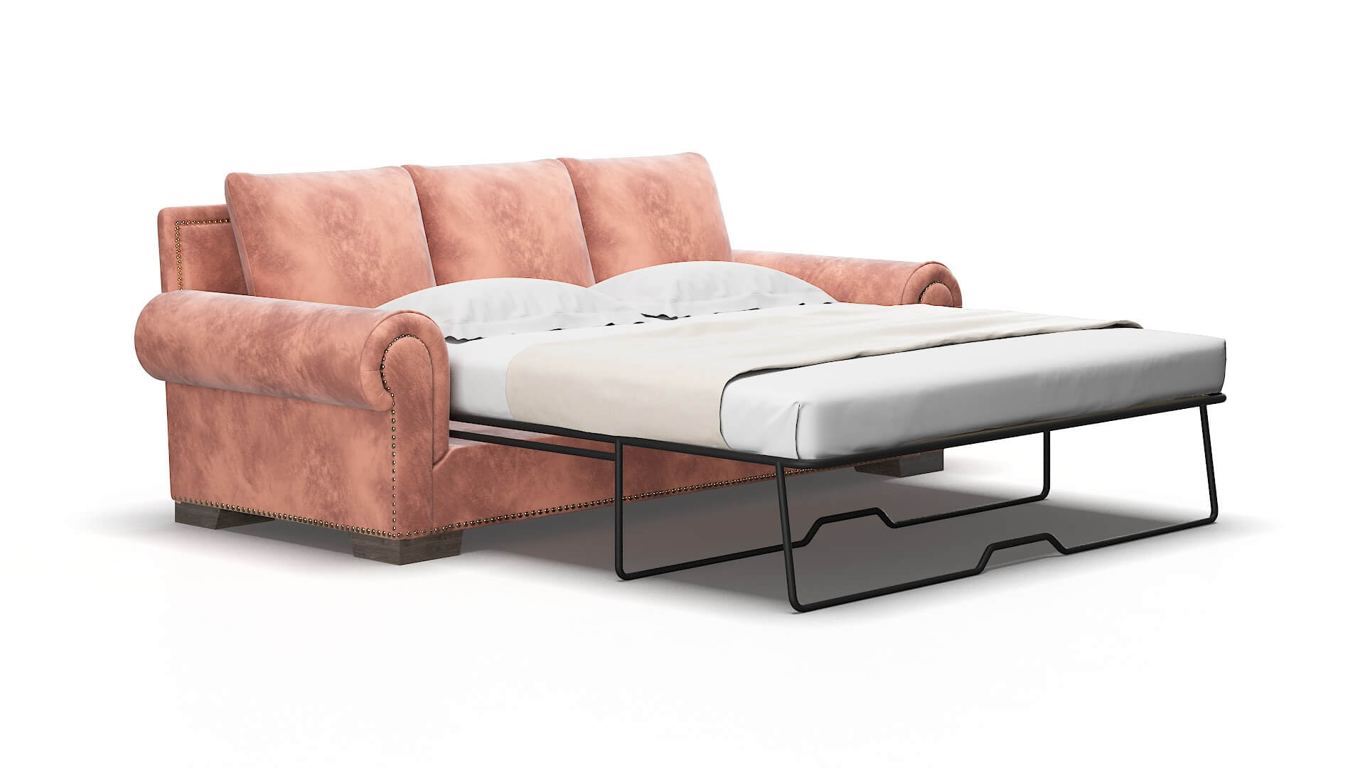 James Royale blush Sofa sleeper Espresso Legs  2
