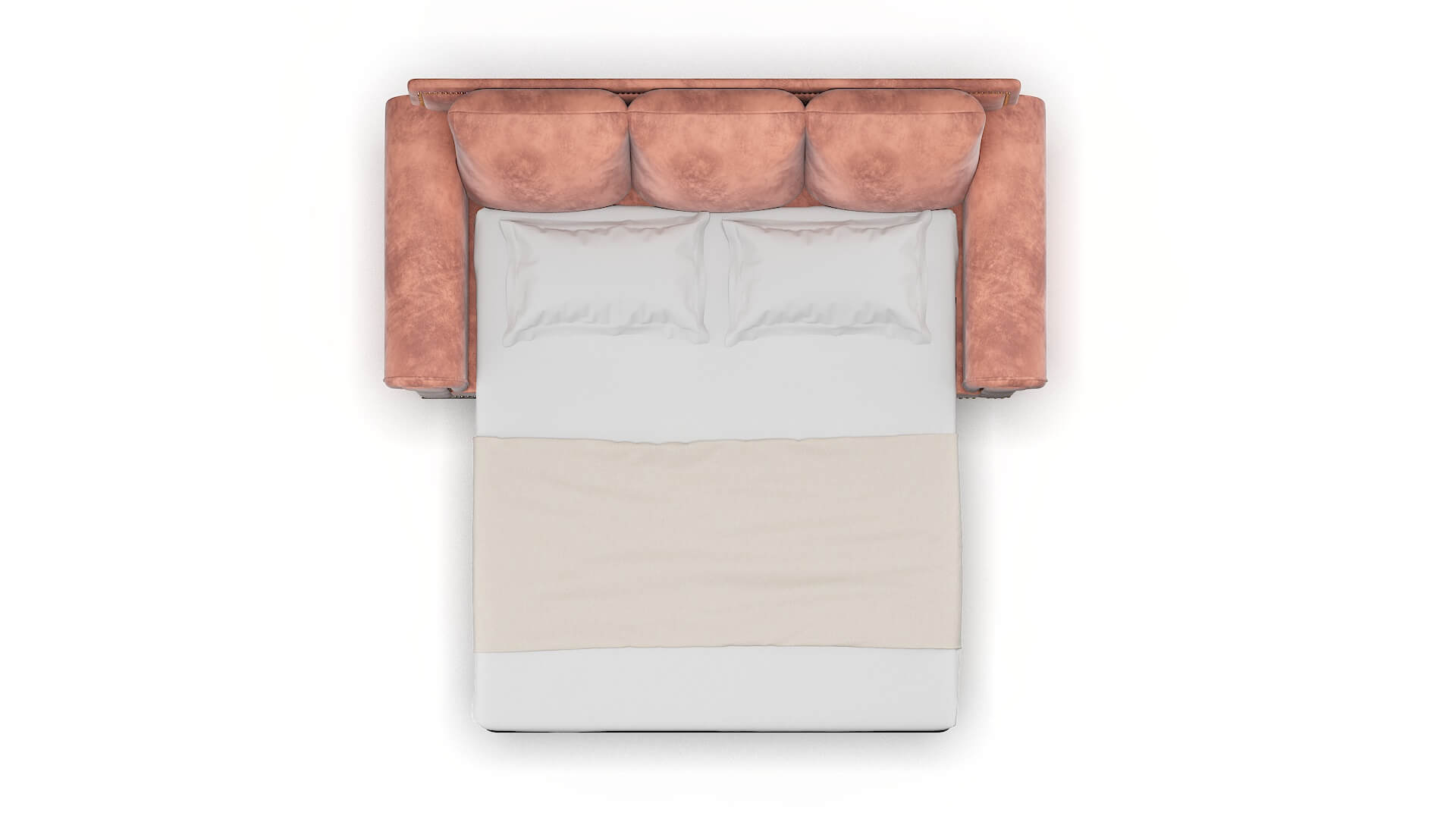 James Royale Blush Sofa Sleeper Espresso legs 3