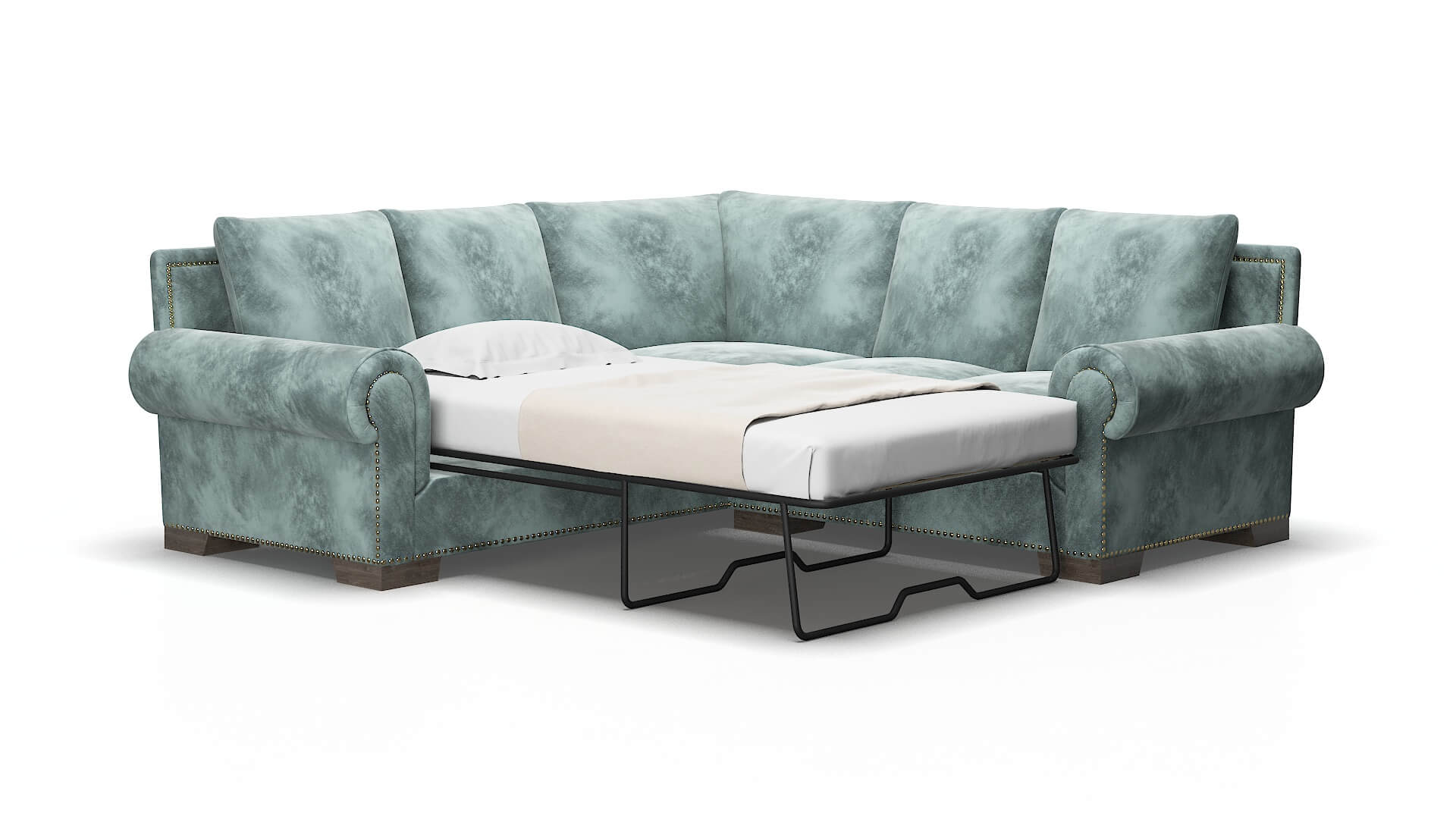 James Royale cloud Sectional sleeper Espresso Legs  2
