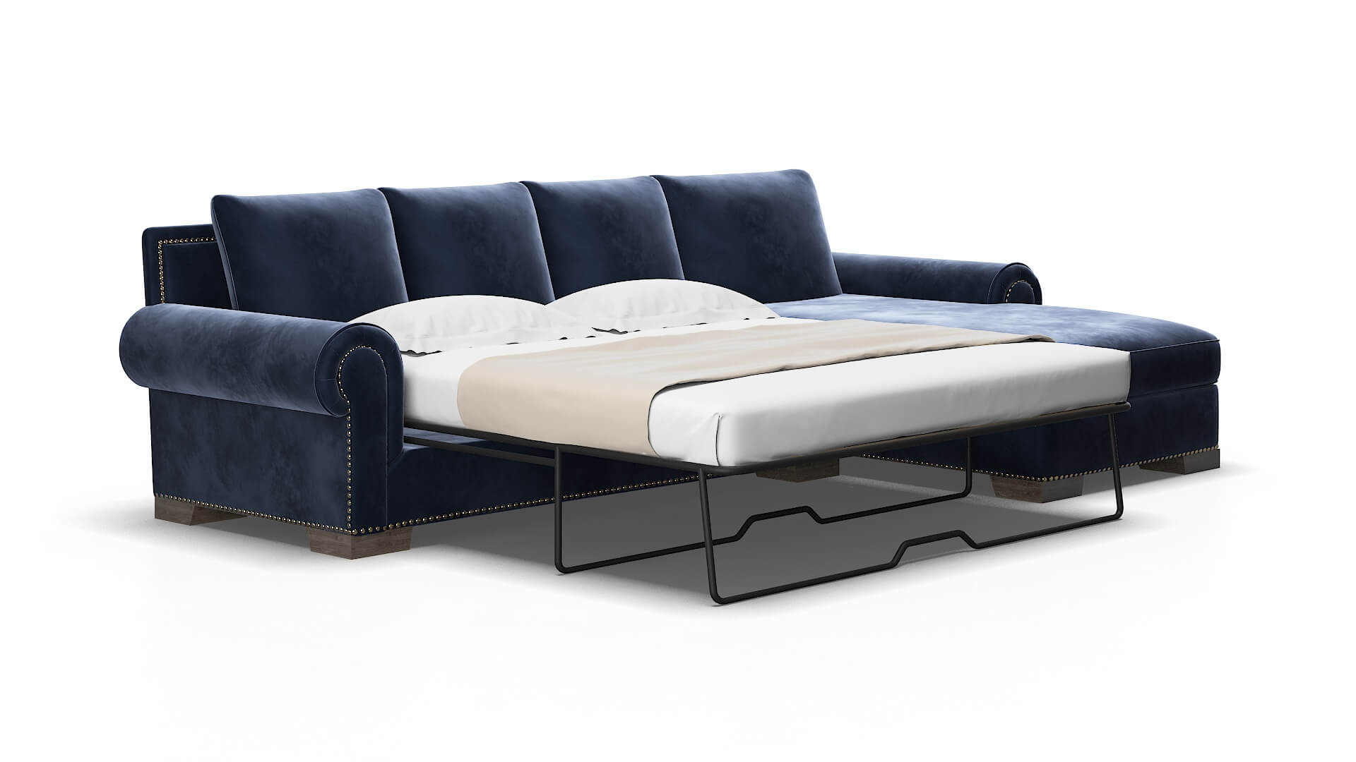 James Royale cobalt Panel sleeper Espresso Legs  2