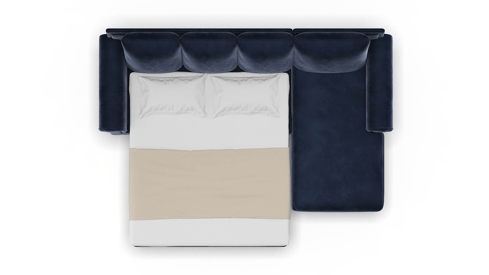 James Royale Cobalt Panel Sleeper Espresso legs 3