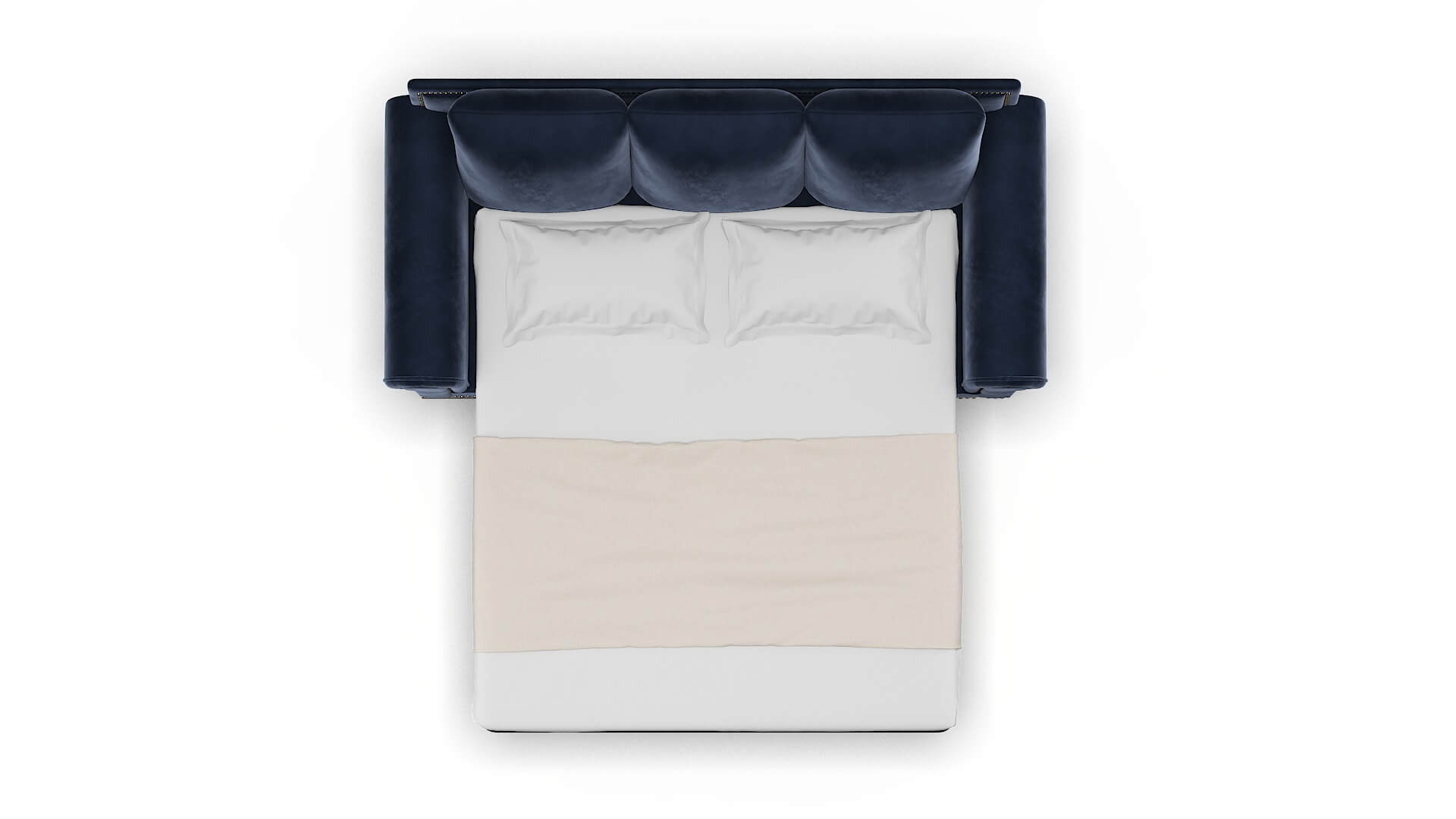 James Royale Cobalt Sofa Sleeper Espresso legs 3