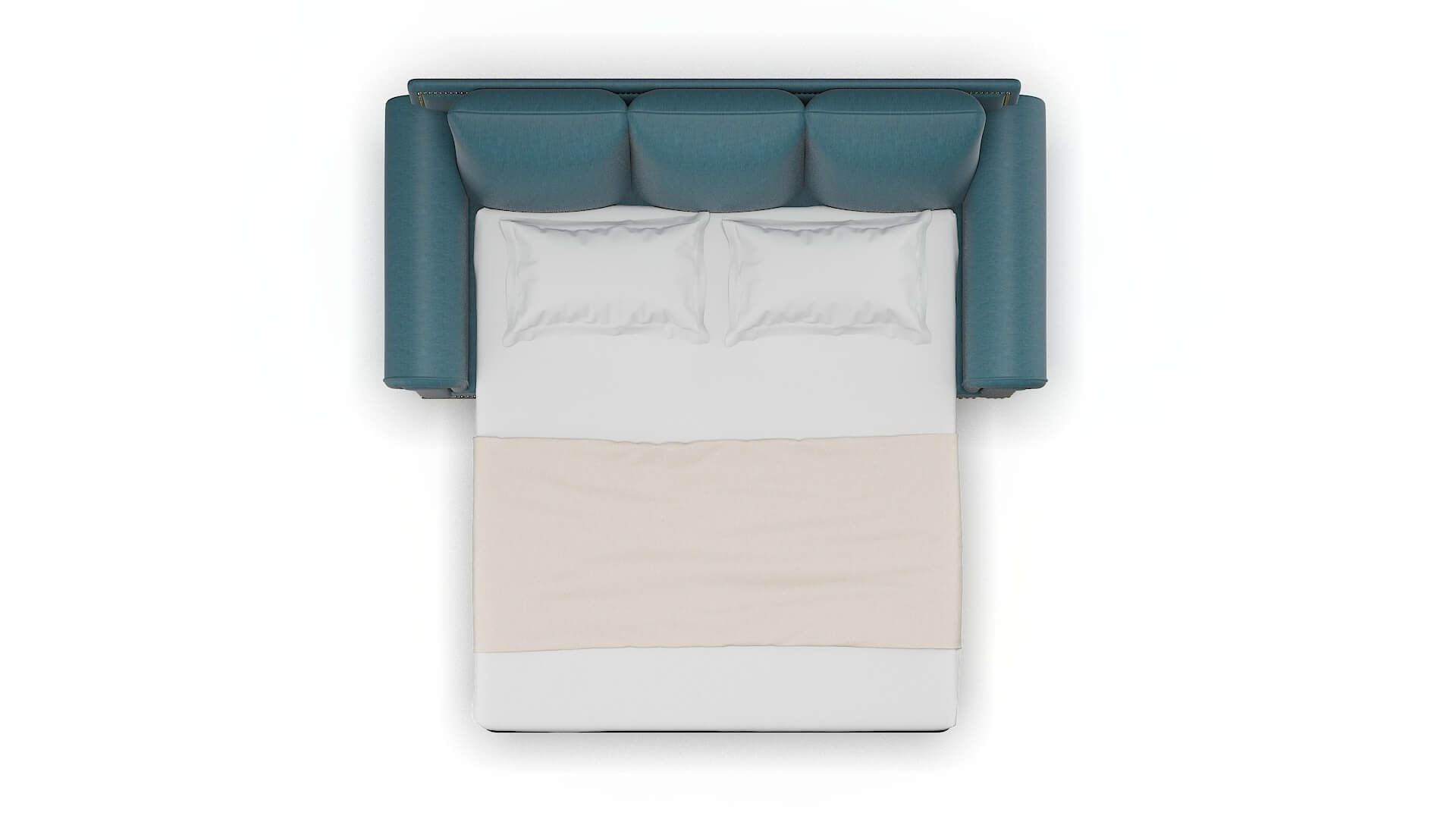 James Royale Electric_blue Sofa Sleeper Espresso legs 3