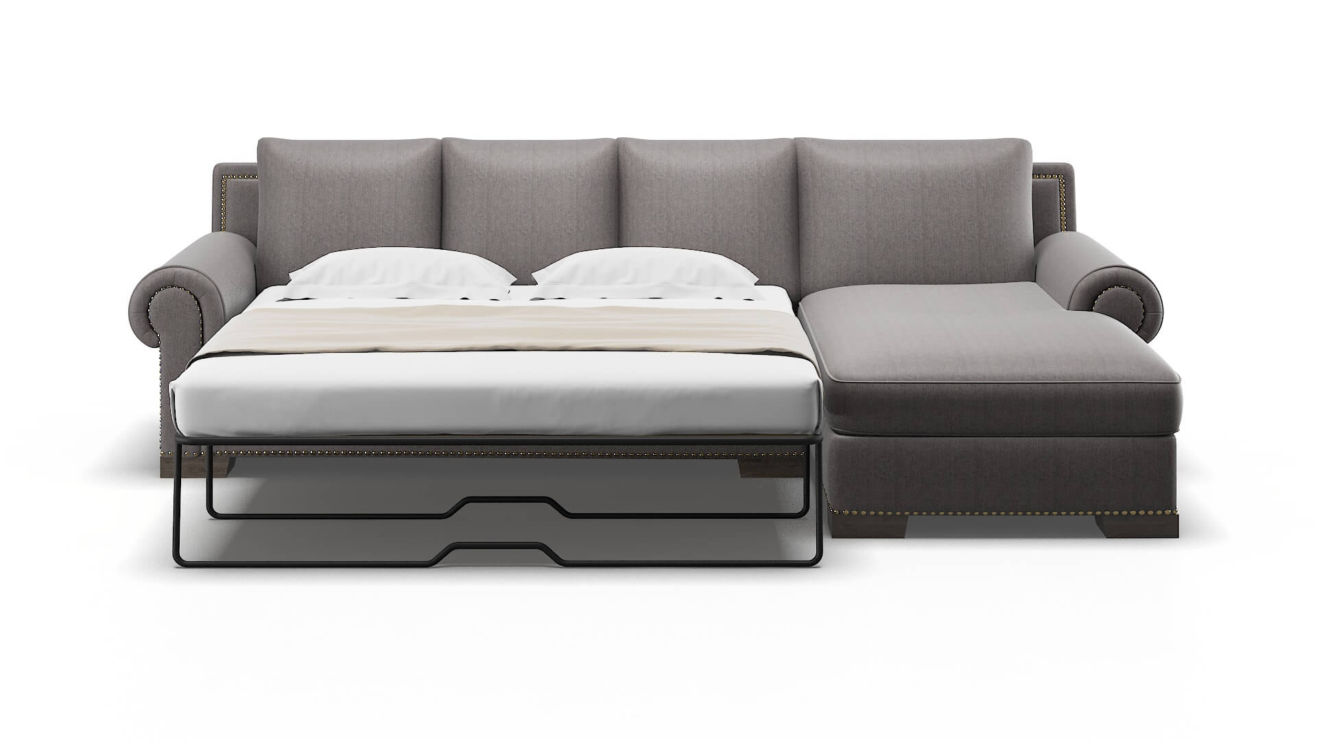 James Sasha Granite Panel Sleeper Espresso legs 1