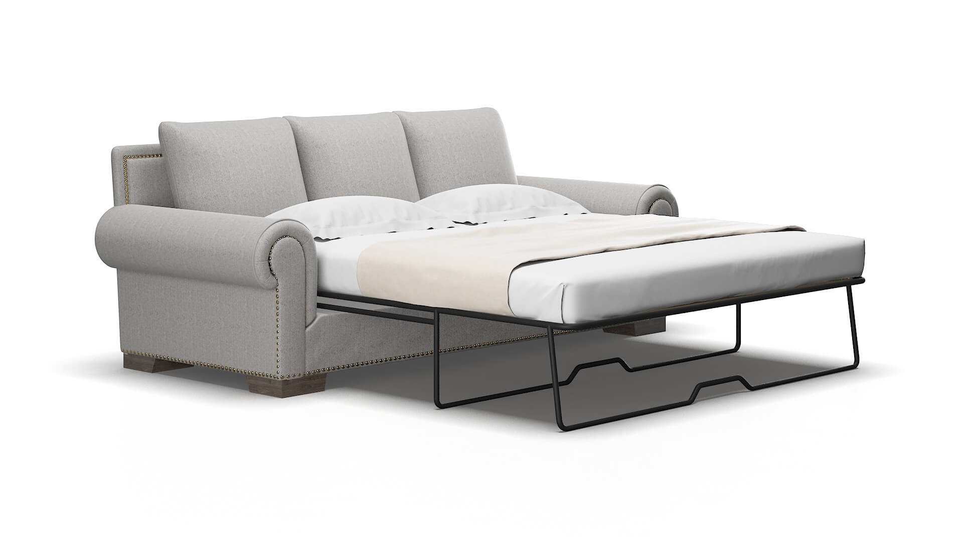 James Sasha silver Sofa sleeper Espresso Legs  2