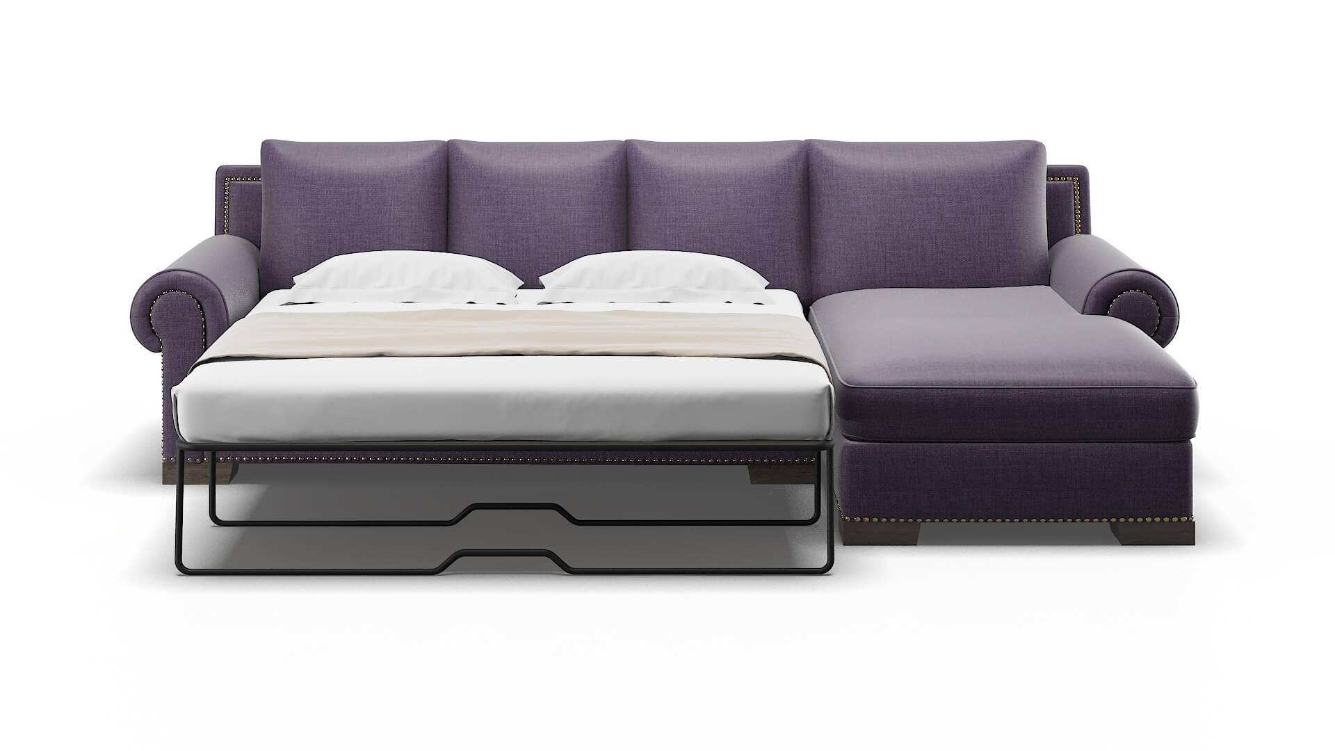 James Tess Blackberry Panel Sleeper Espresso legs 1