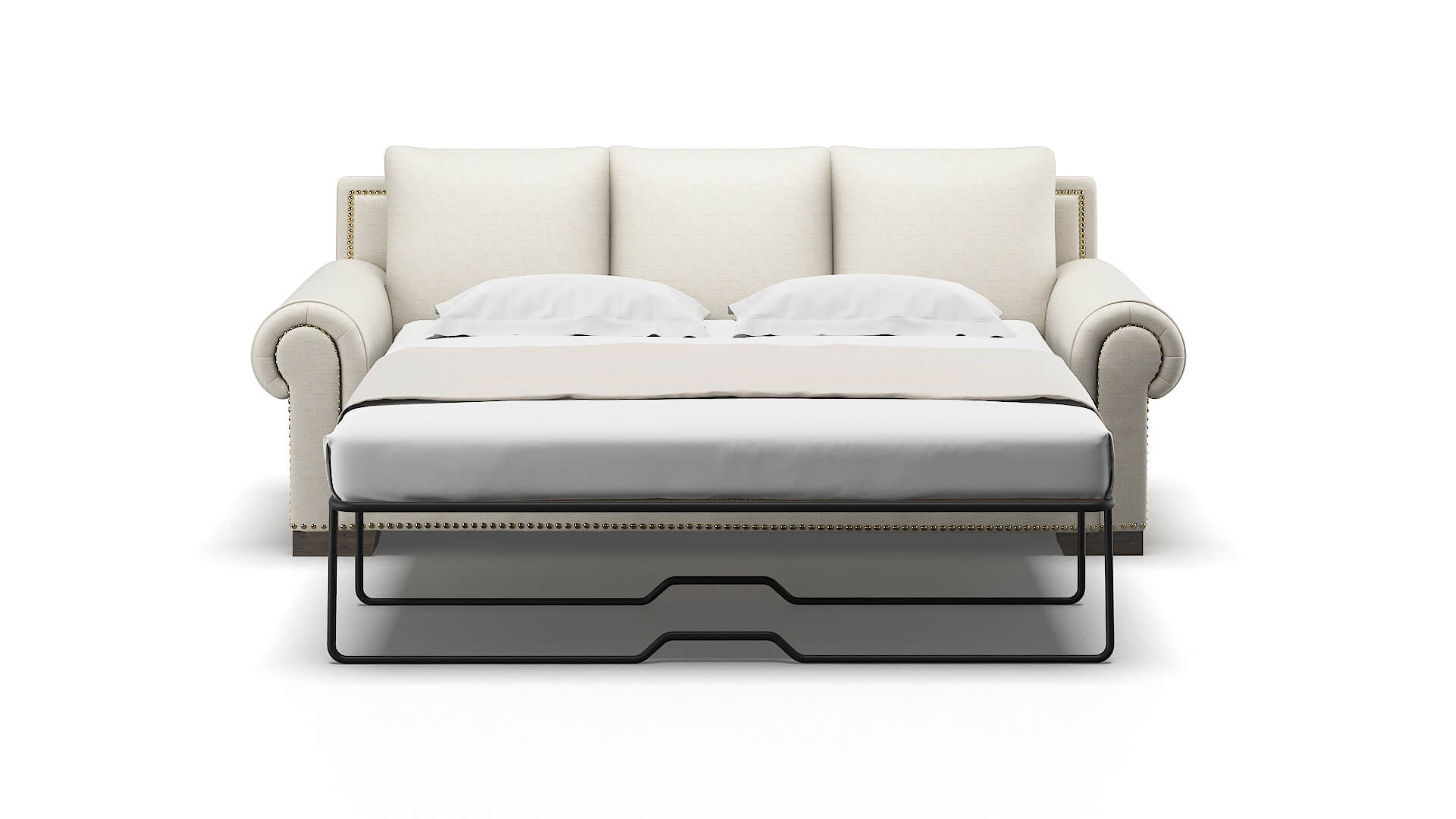 James Venus Cream Sofa Sleeper Espresso legs 1