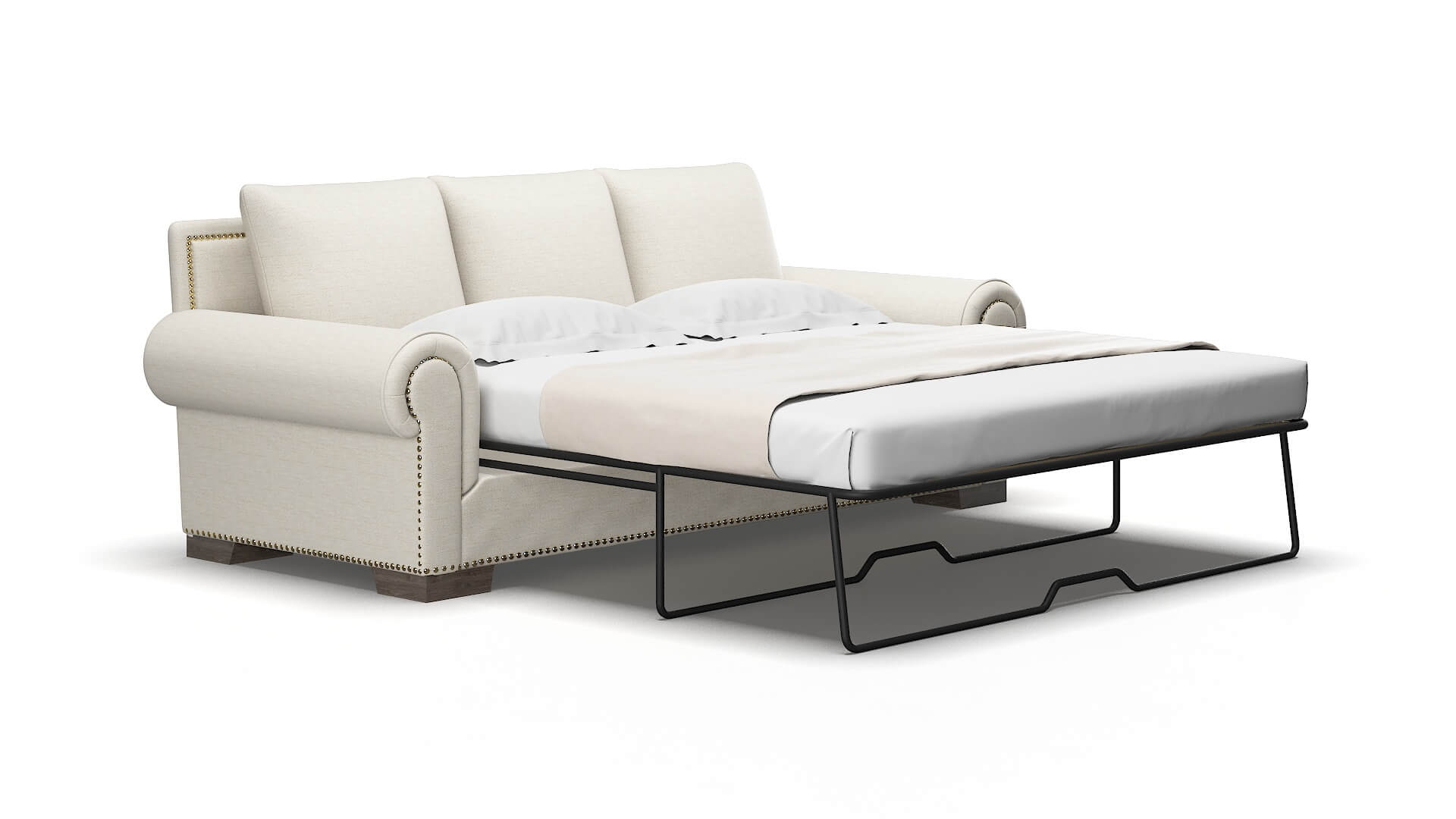James Venus cream Sofa sleeper Espresso Legs  2