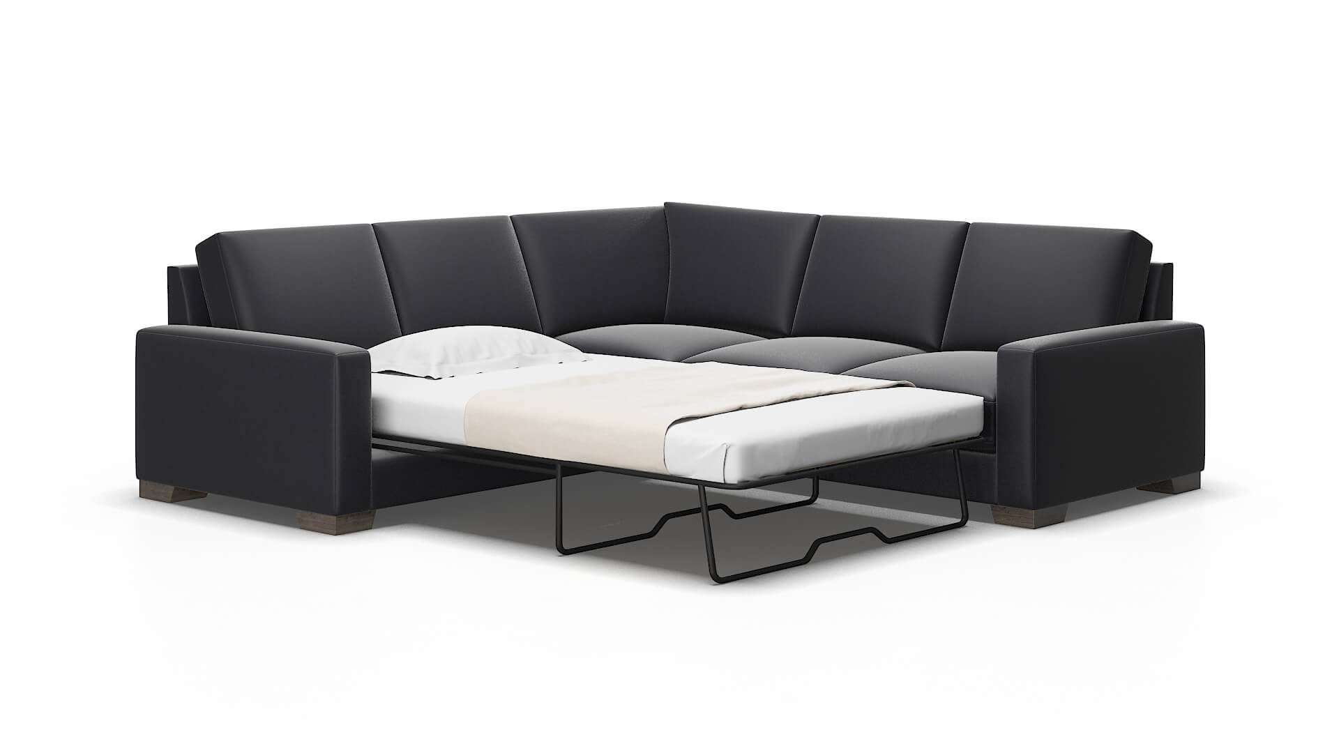 London Atlas_plz navy Sectional sleeper Espresso Legs  2