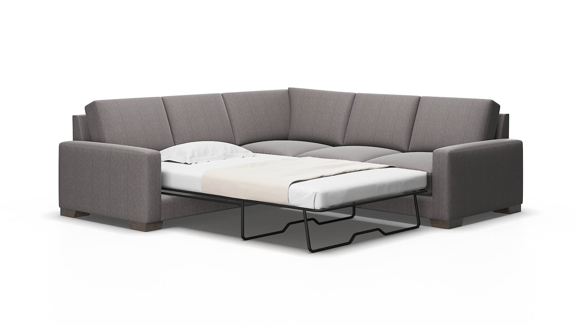 London Atlas_plz silver Sectional sleeper Espresso Legs  2