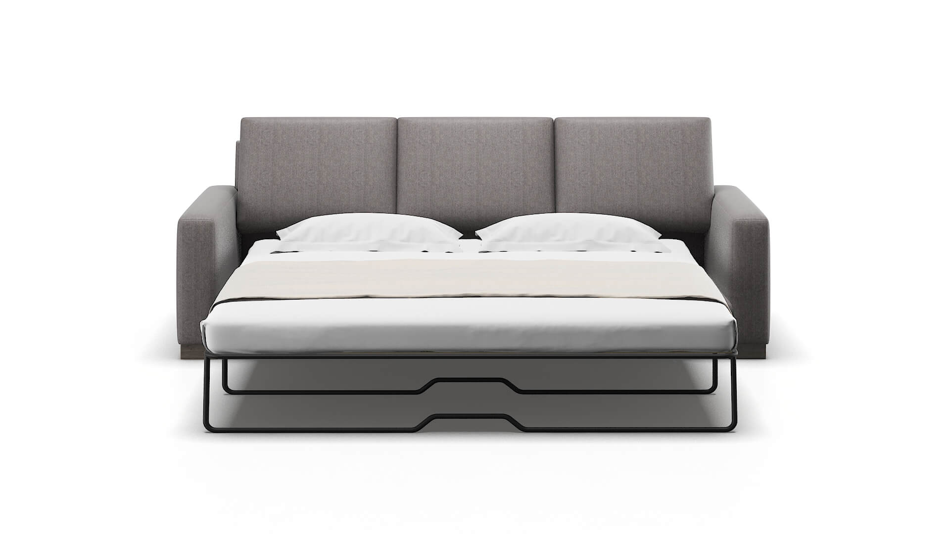 London Atlas_plz Silver Sofa Sleeper Espresso legs 1