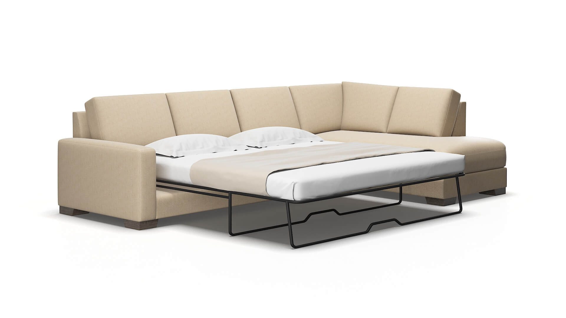 London Avenger burlap Panel sleeper Espresso Legs  2