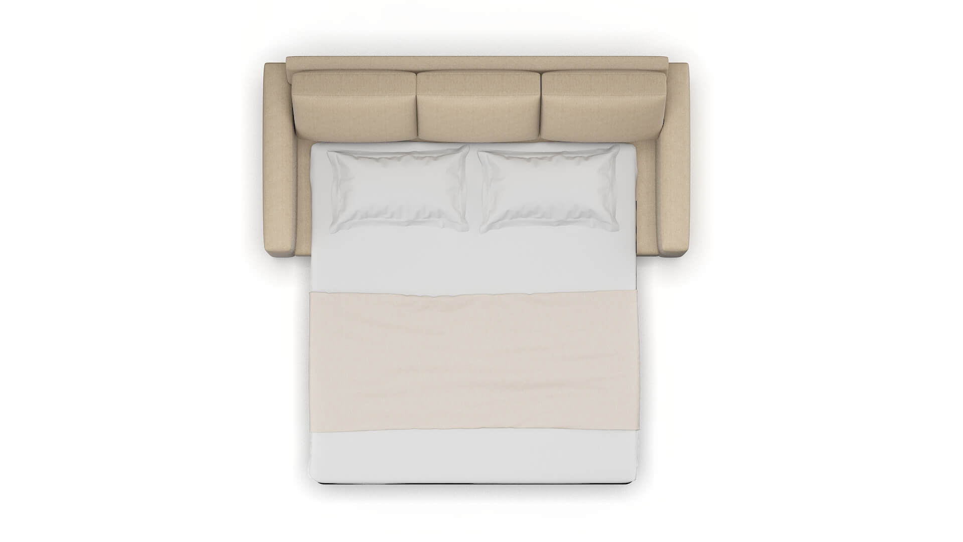 London Avenger Burlap Sofa Sleeper Espresso legs 3