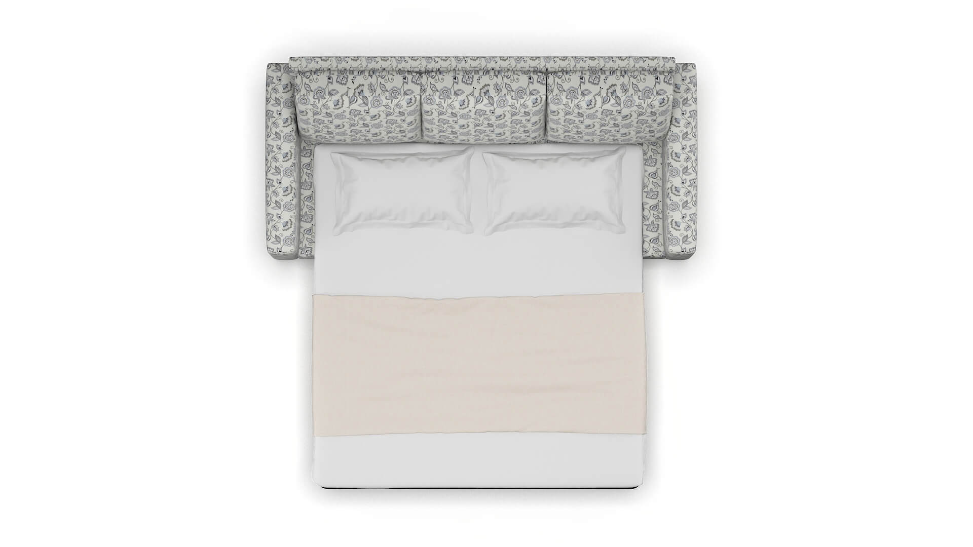 London Avignon Sky Sofa Sleeper Espresso legs 3