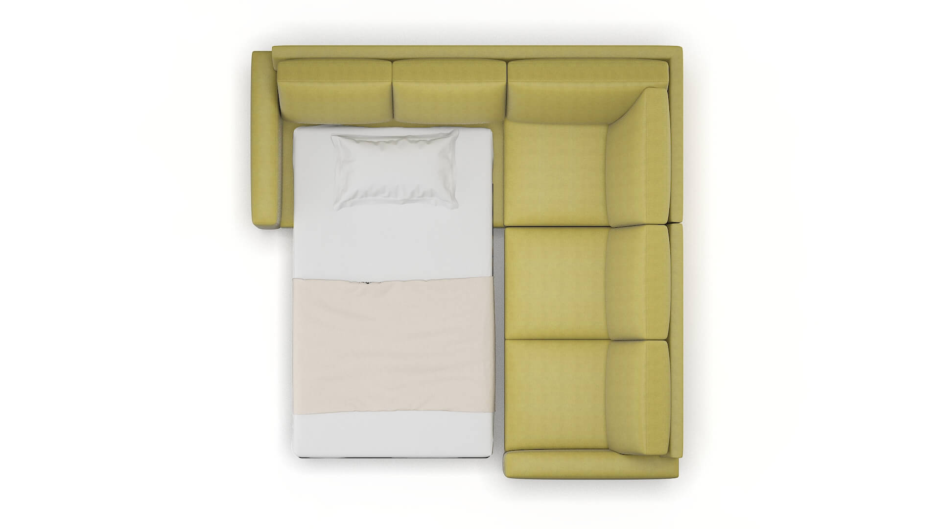 London Bella Apple Sectional Sleeper Espresso legs 3