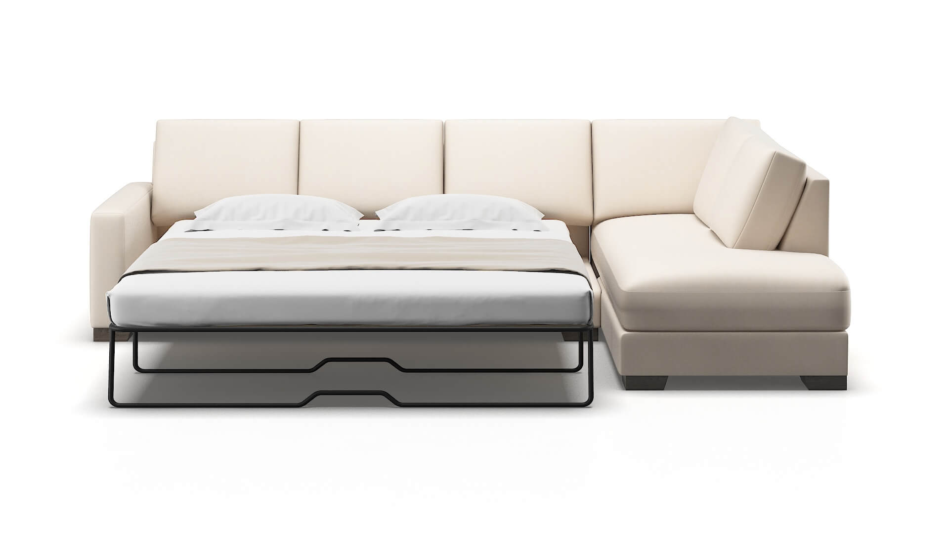 London Bella Buckwheat Panel Sleeper Espresso legs 1