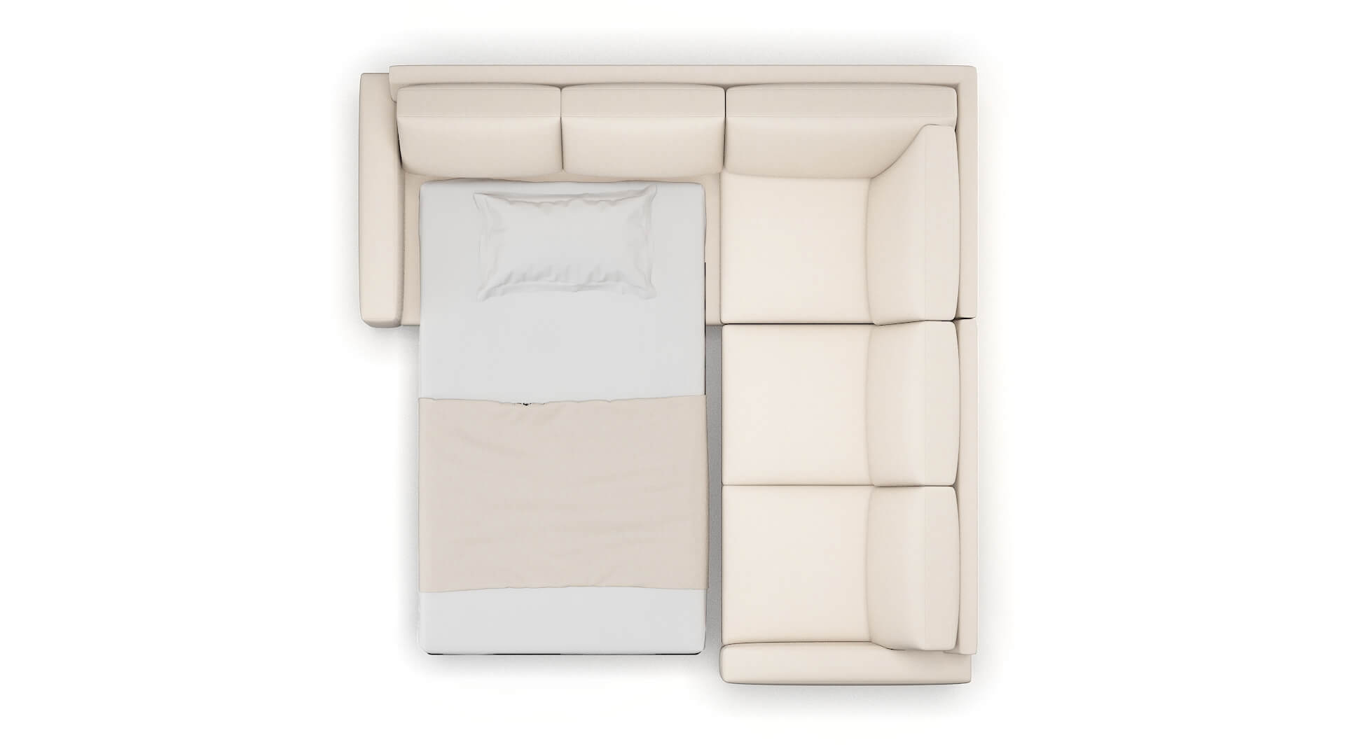 London Bella Buckwheat Sectional Sleeper Espresso legs 3