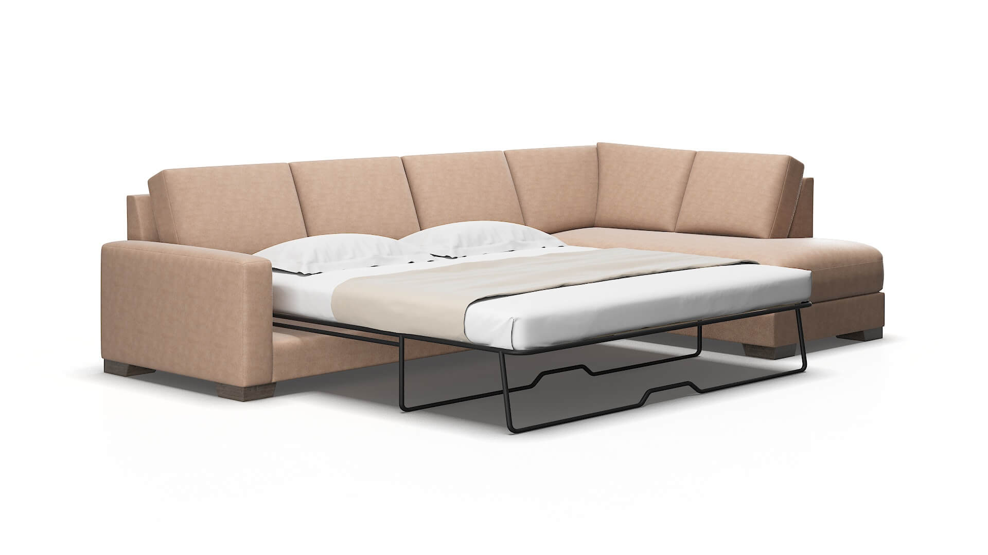 London Bella cocoa Panel sleeper Espresso Legs  2