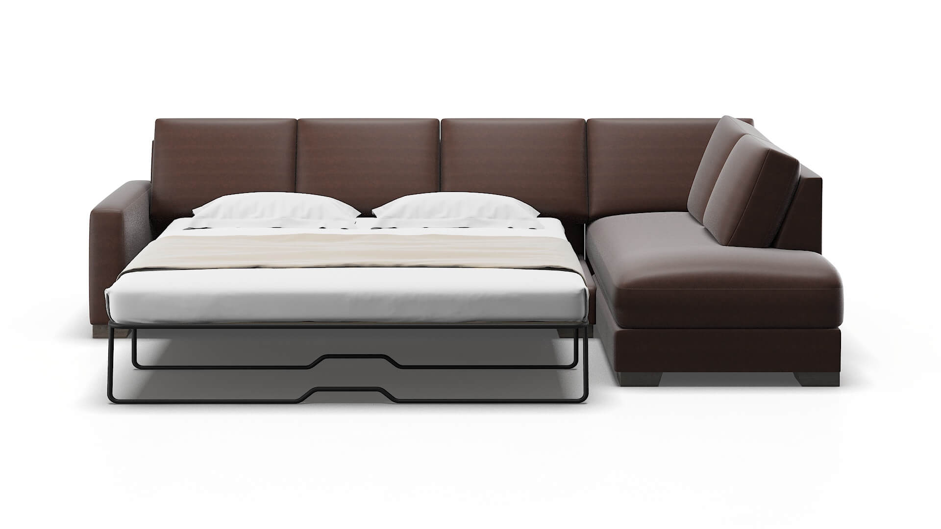 London Bella Espresso Panel Sleeper Espresso legs 1