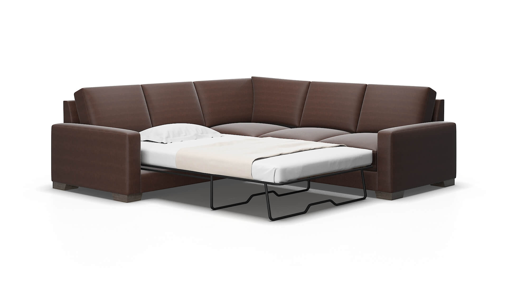 London Bella espresso Sectional sleeper Espresso Legs  2