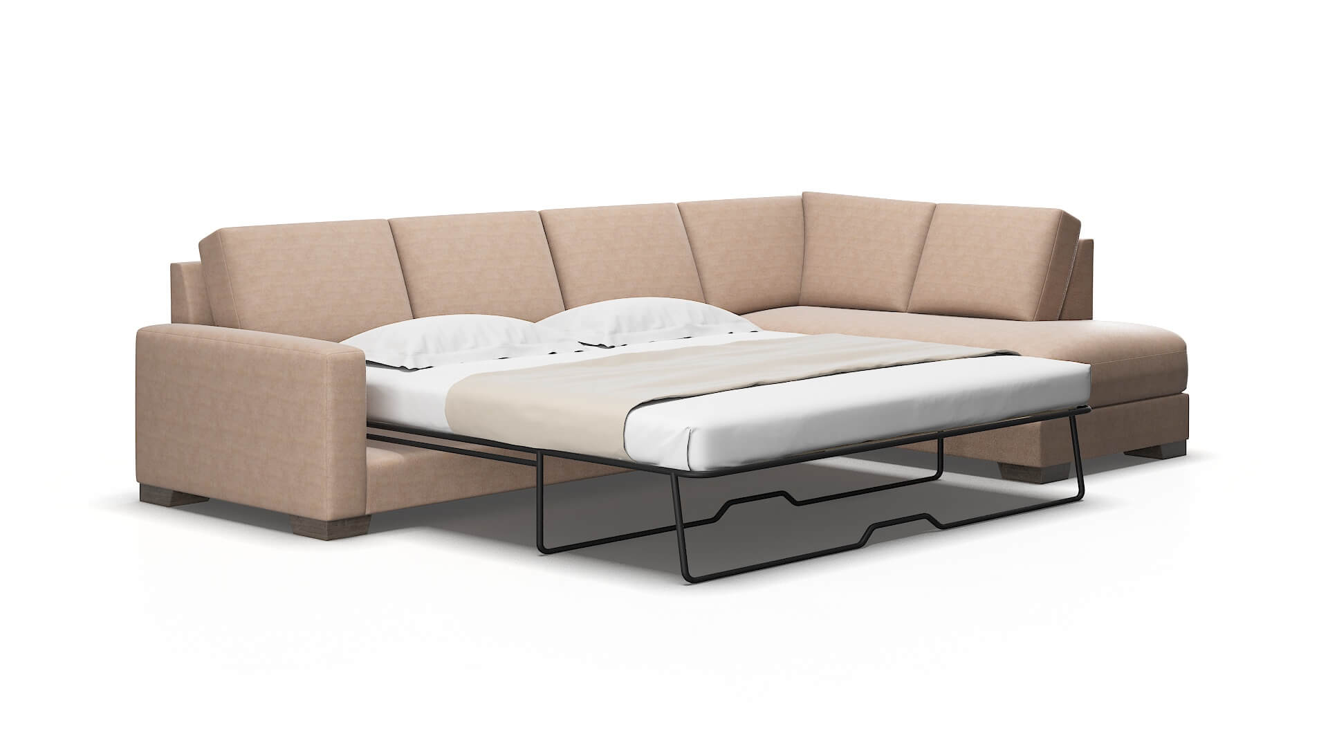 London Bella Pewter Panel Sleeper Espresso legs 2