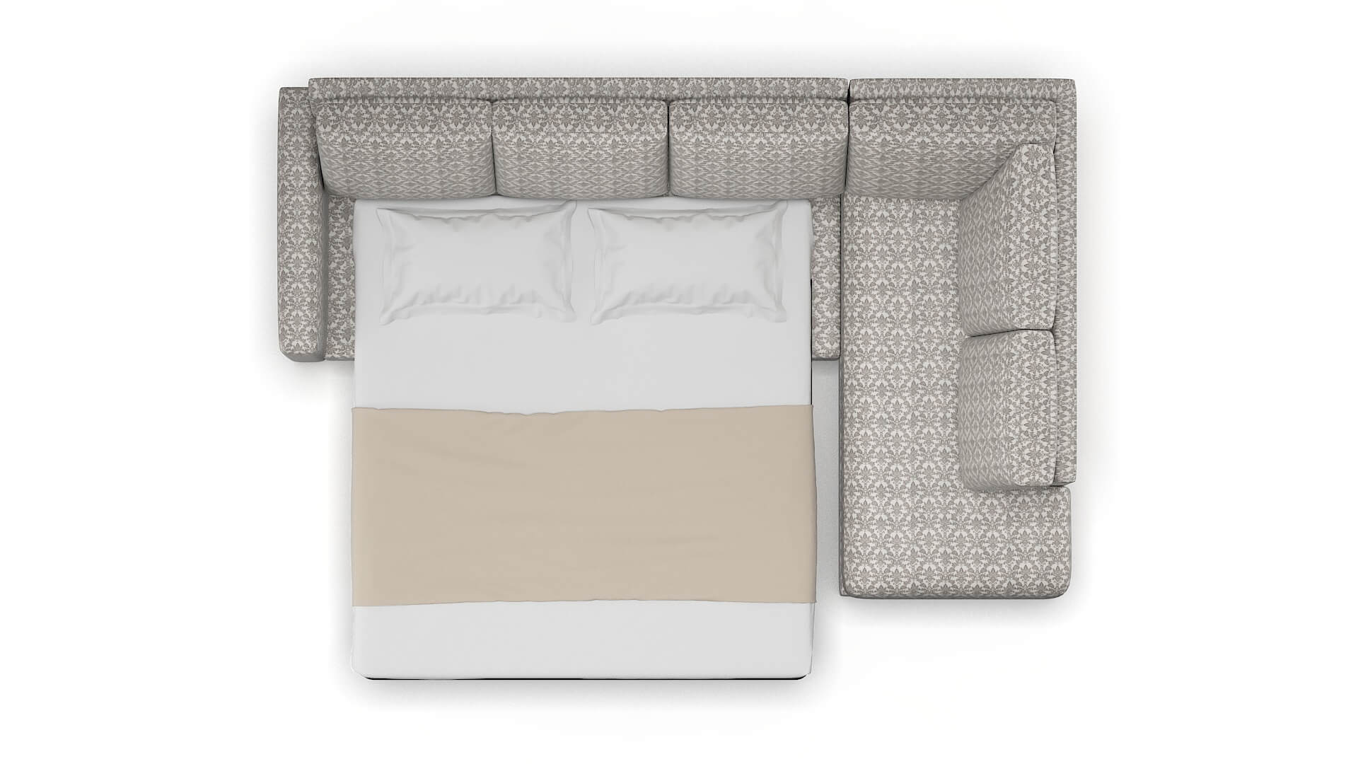 London Bergamo Dove Panel Sleeper Espresso legs 3