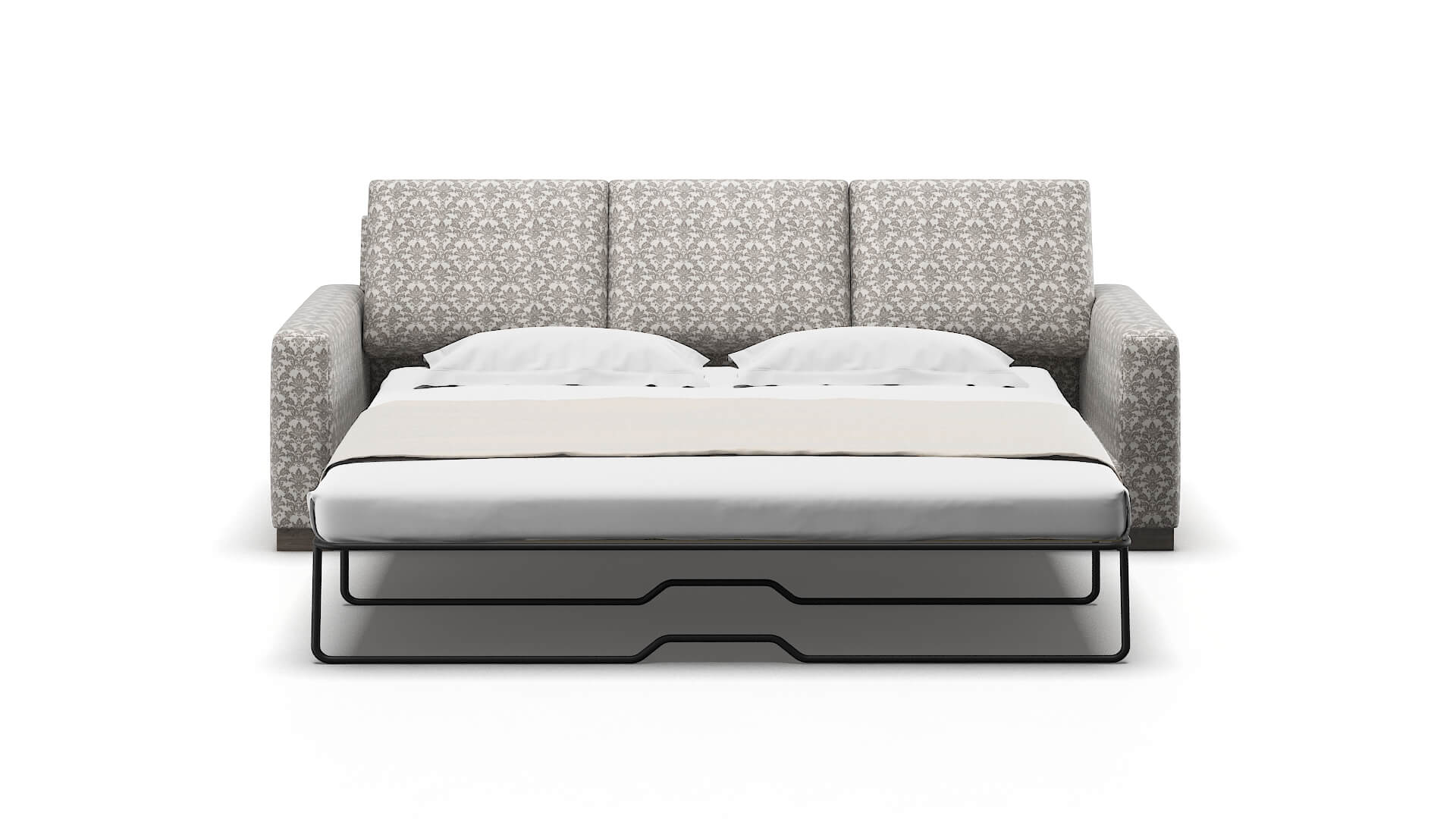 London Bergamo Dove Sofa Sleeper Espresso legs 1