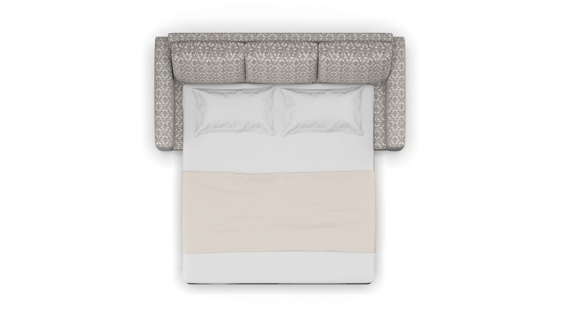 London Bergamo Dove Sofa Sleeper Espresso legs 3