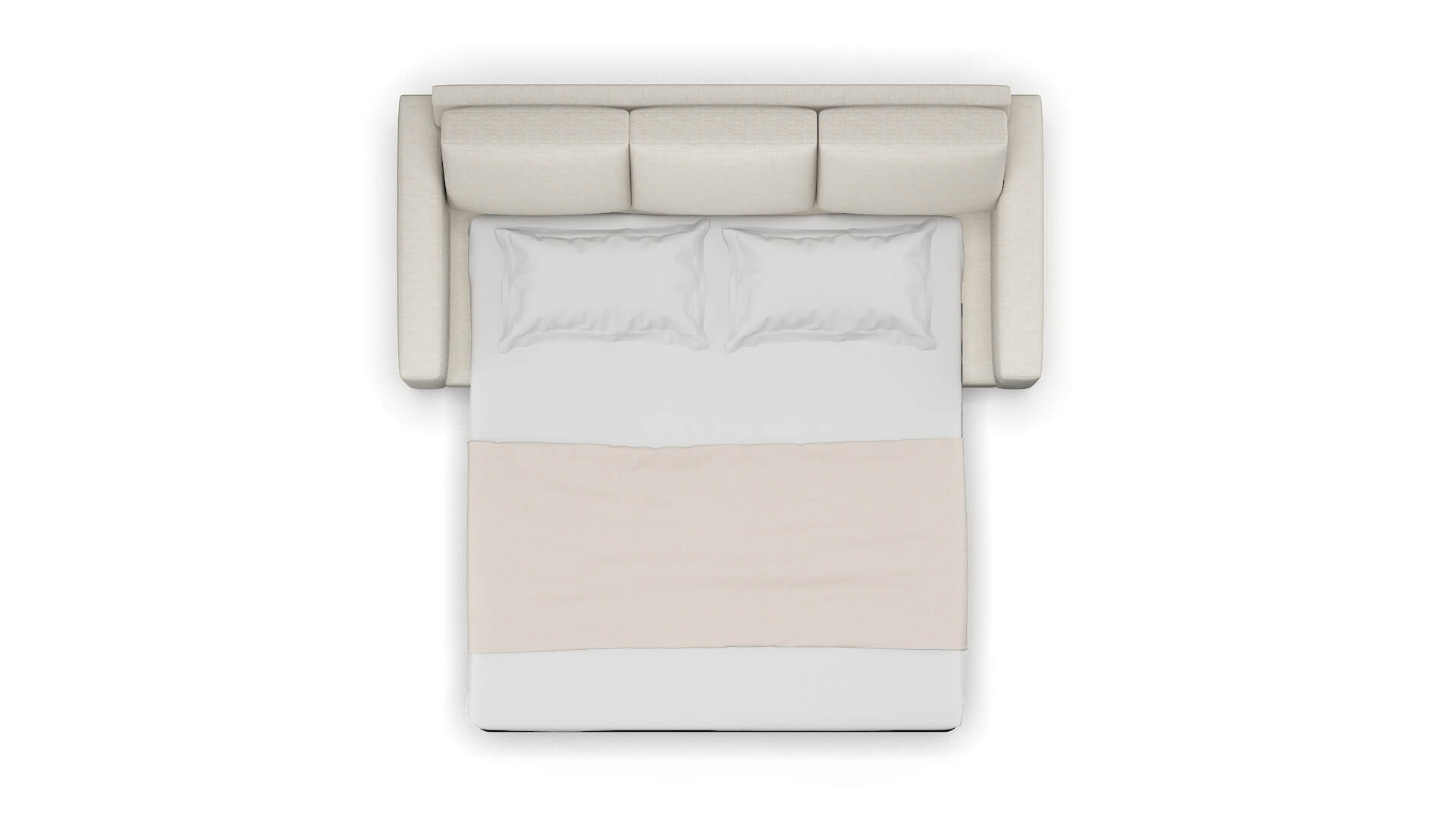 London Catalina Linen Sofa Sleeper Espresso legs 3