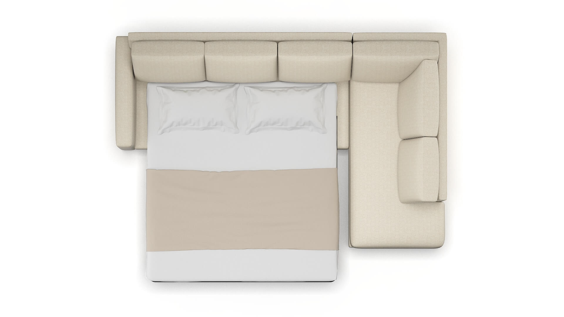 London Catalina Wheat Panel Sleeper Espresso legs 3