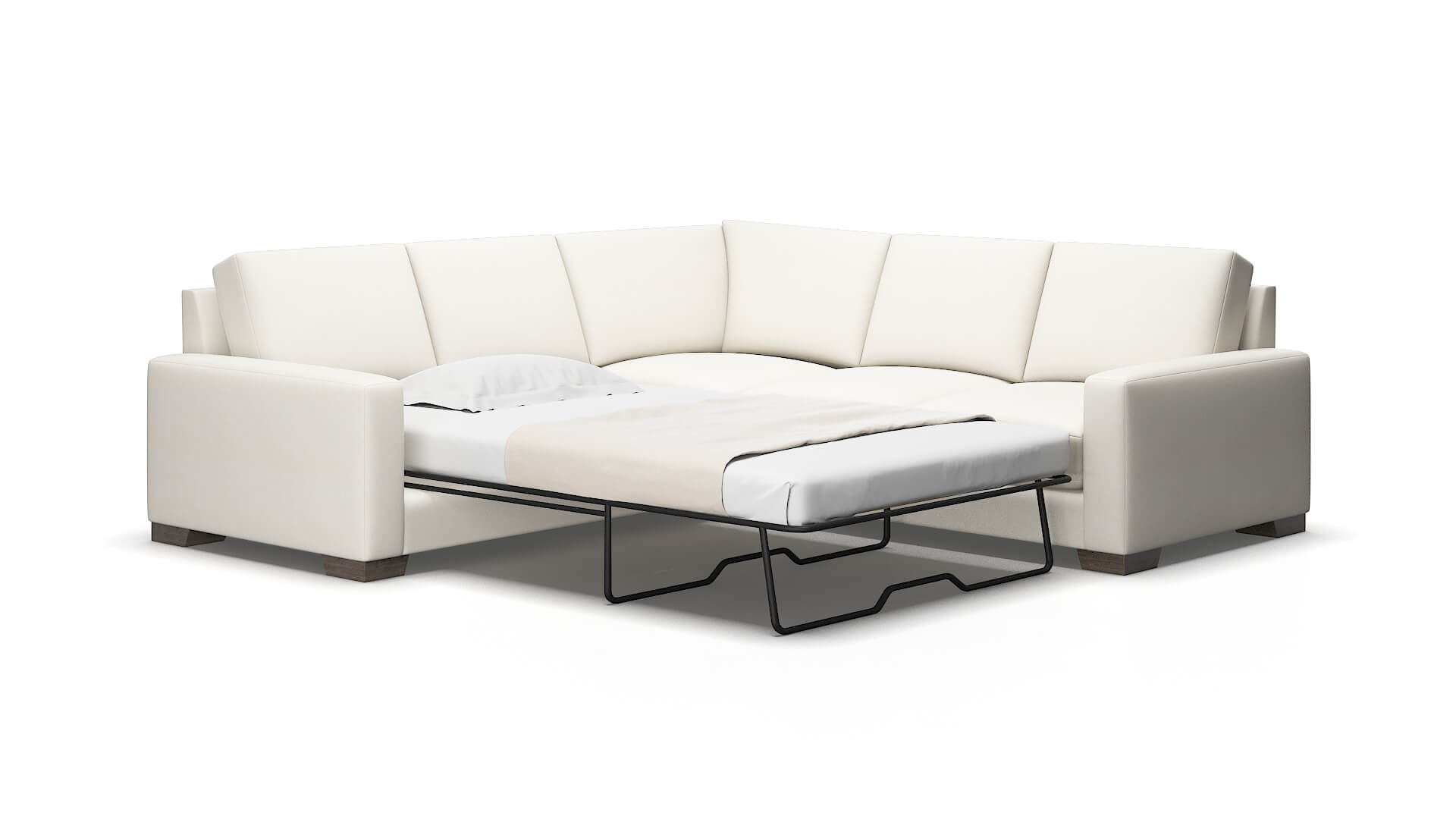 London Chance bone Sectional sleeper Espresso Legs  2