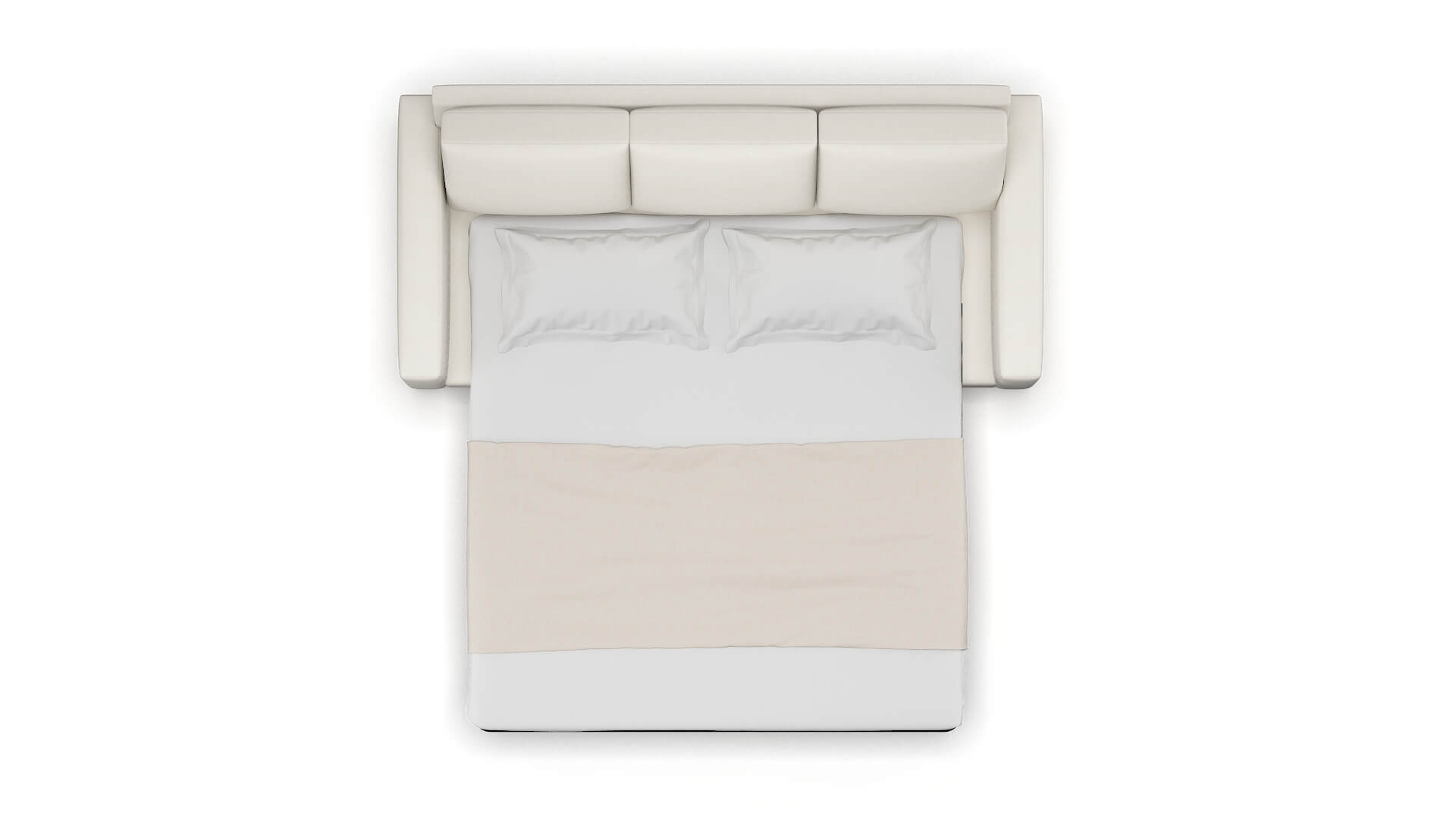 London Chance Bone Sofa Sleeper Espresso legs 3