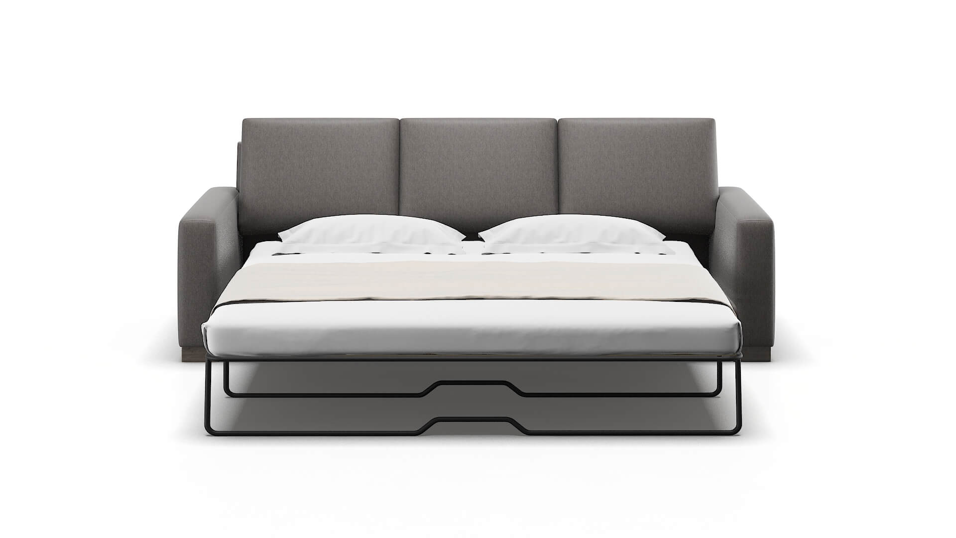 London Cosmo Charcoal Sofa Sleeper Espresso legs 1