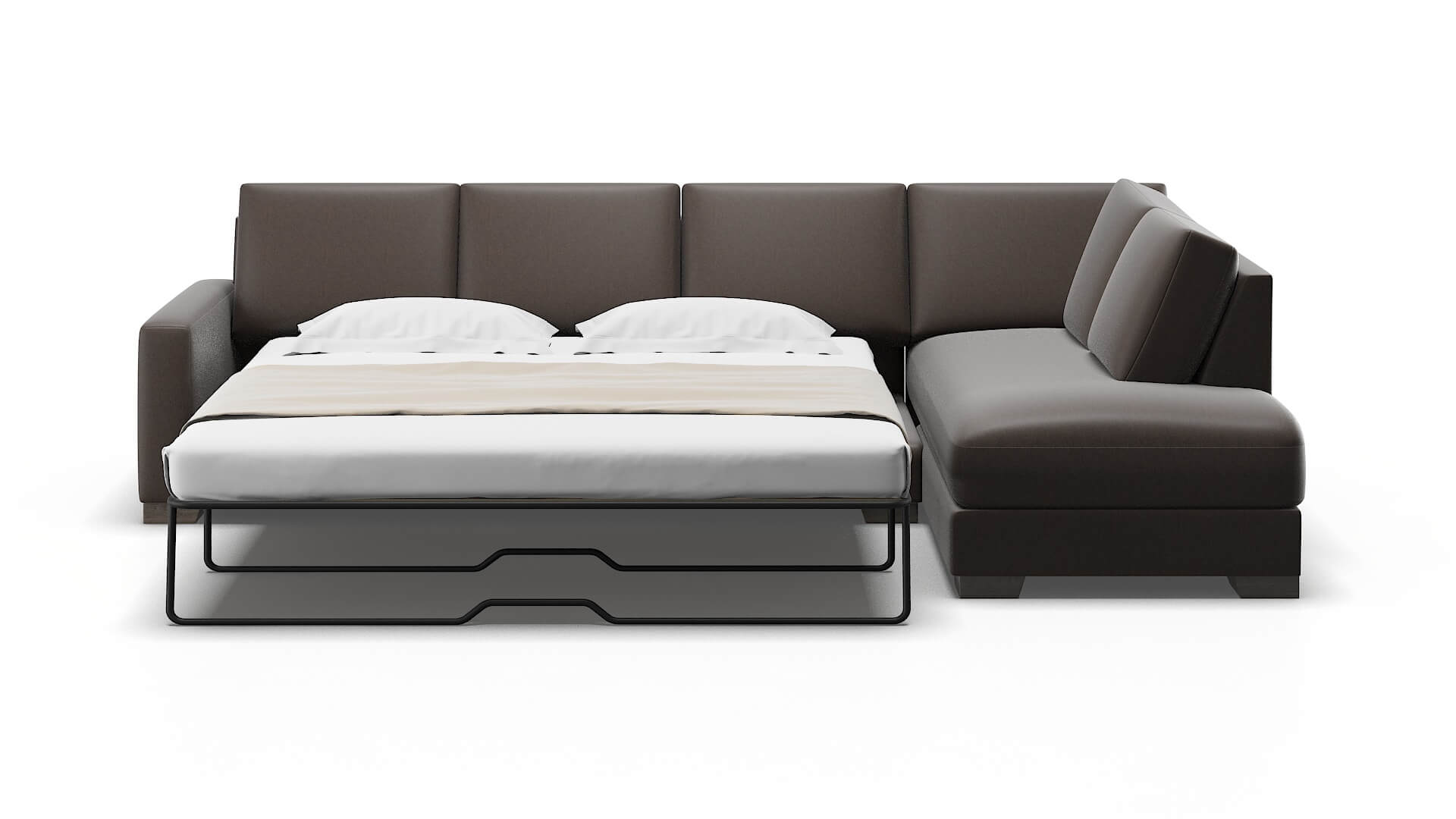 London Cosmo Chocolate Panel Sleeper Espresso legs 1