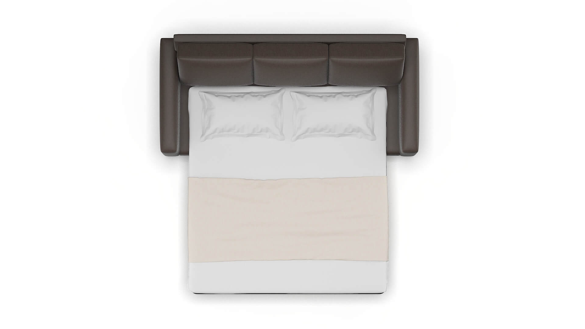 London Cosmo Chocolate Sofa Sleeper Espresso legs 3