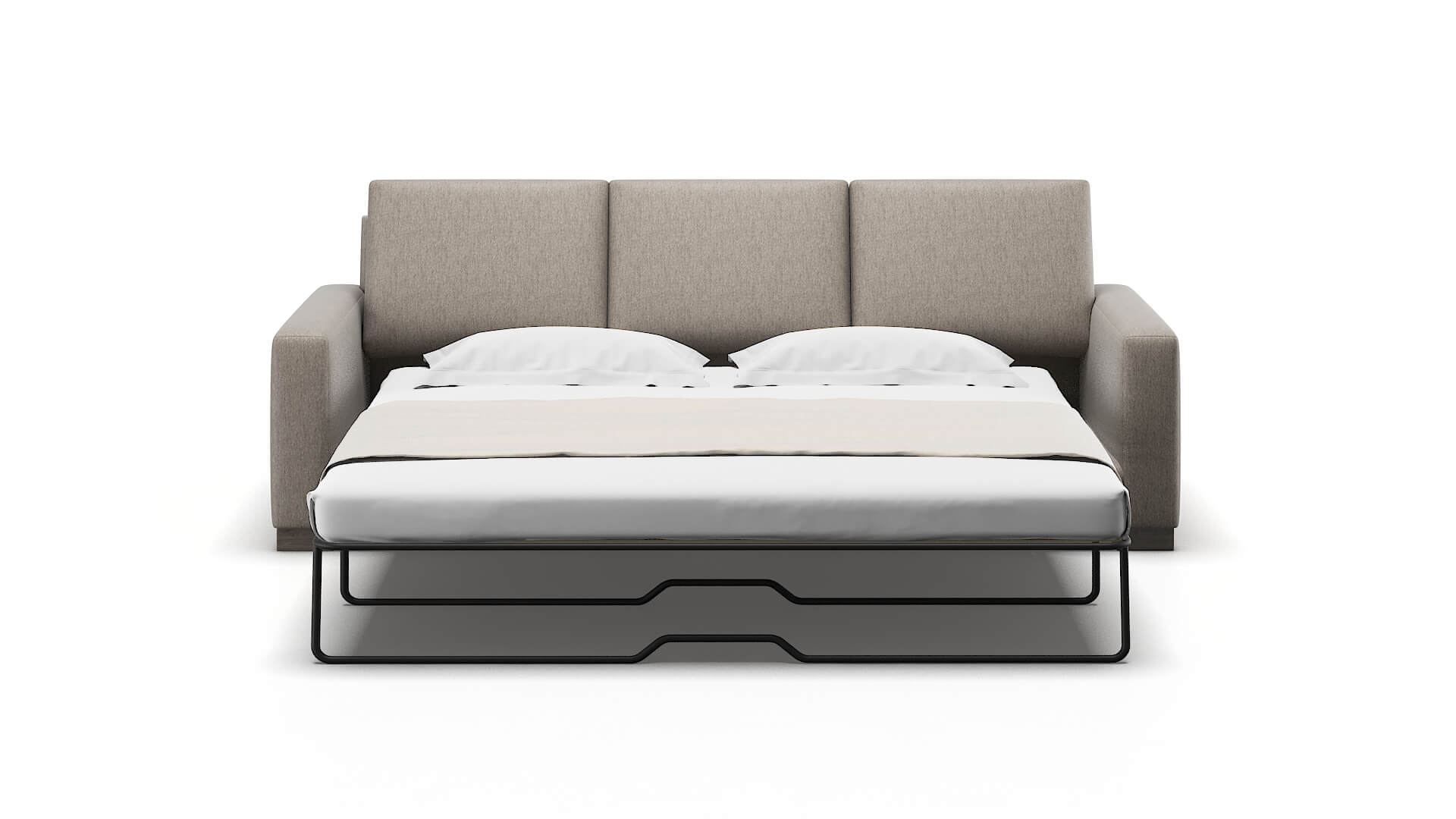 London Cosmo Taupe Sofa Sleeper Espresso legs 1