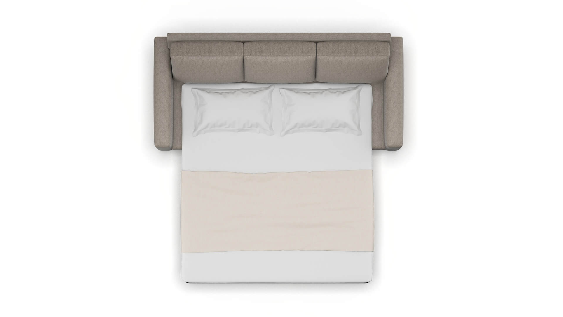 London Cosmo Taupe Sofa Sleeper Espresso legs 3