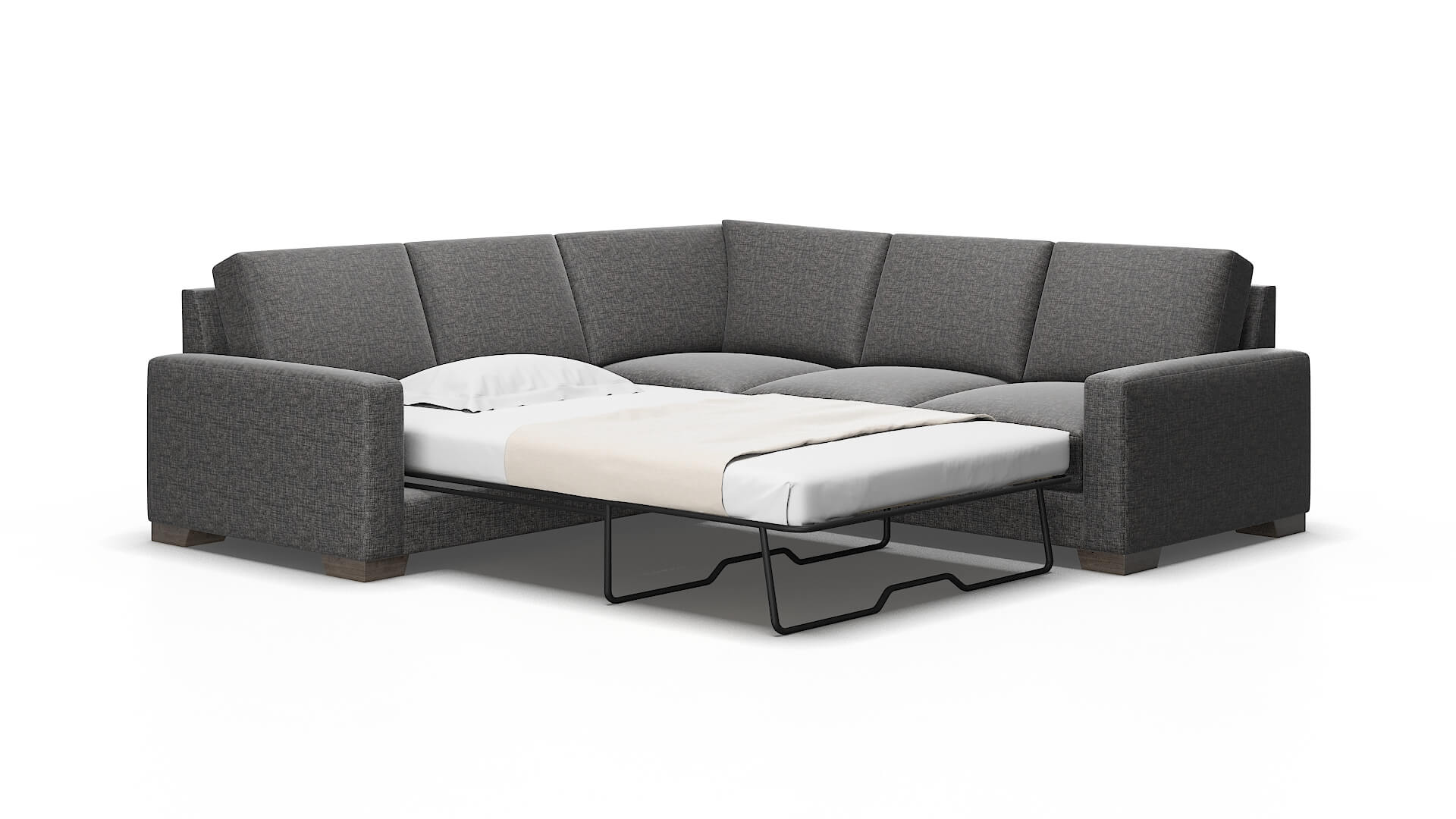 London Curious Eclipse Sectional Sleeper Espresso legs 2
