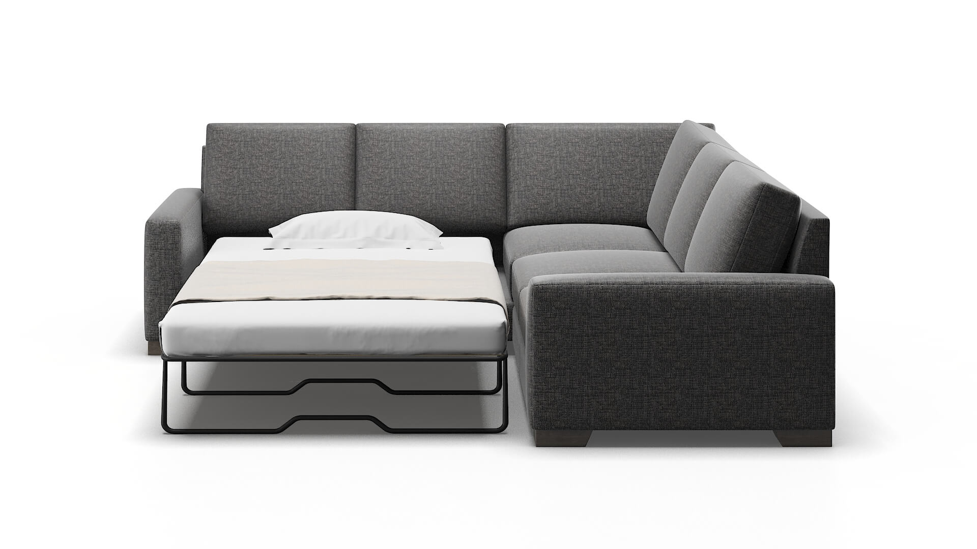 London Curious Pacific Sectional Sleeper Espresso legs 1