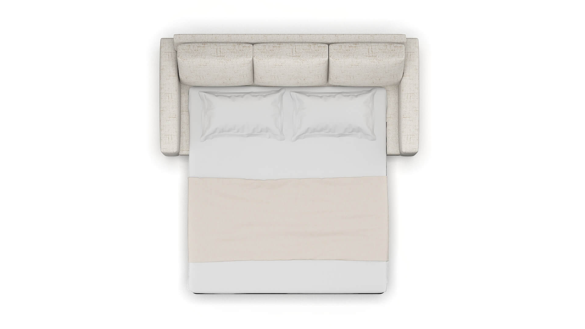 London Derby Taupe Sofa Sleeper Espresso legs 3